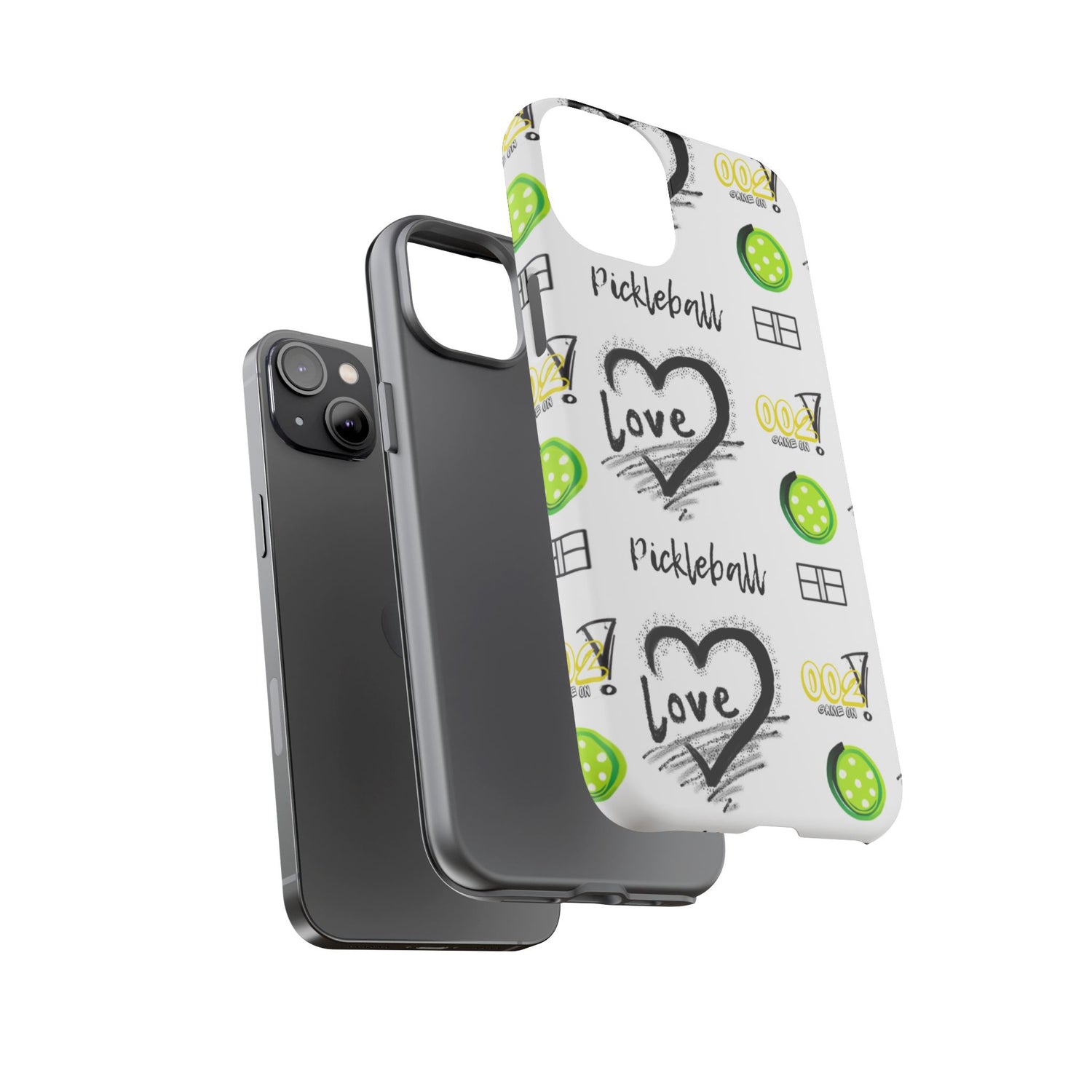 Pickleball Love Tough iPhone Case - Fun & Durable Sport Accessory