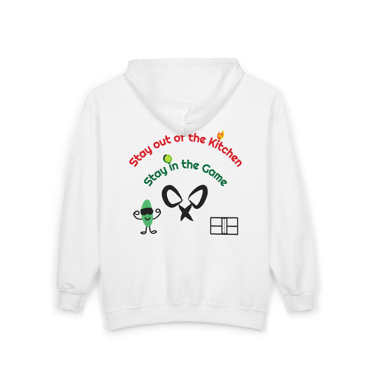Unisex Pickleball Zip Hoodie Sweatshirt - Stay out of the Kitchen Design