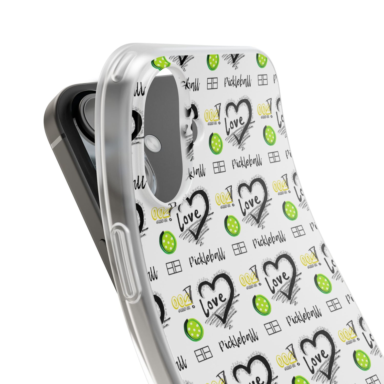 Pickleball Love Flexi iPhone Case - Stylish Phone Protection for Fashion-Forward Individuals