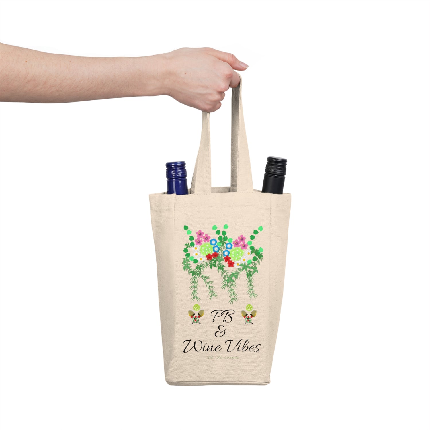 Pickleball Wine Tote Bag