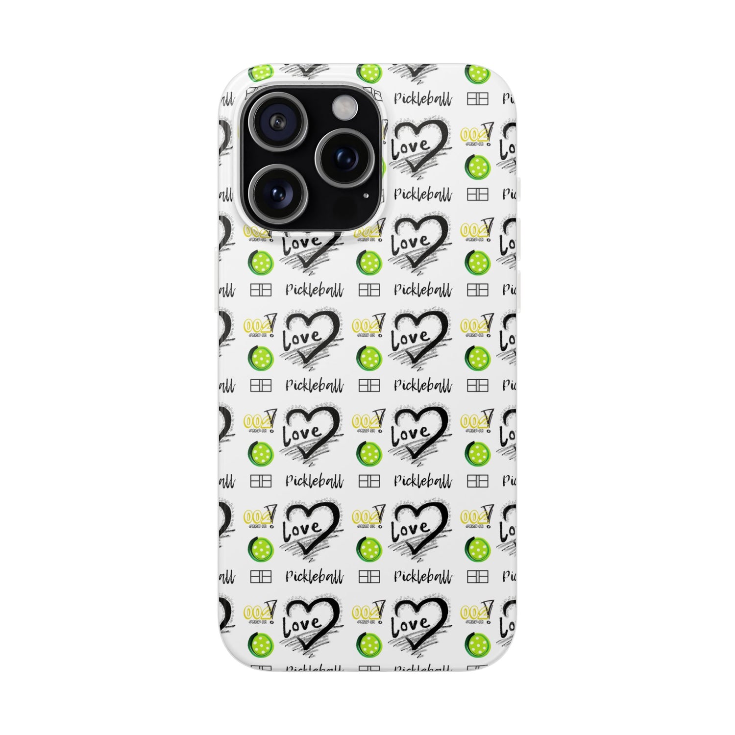 Pickleball Love Flexi iPhone Case - Stylish Phone Protection for Fashion-Forward Individuals