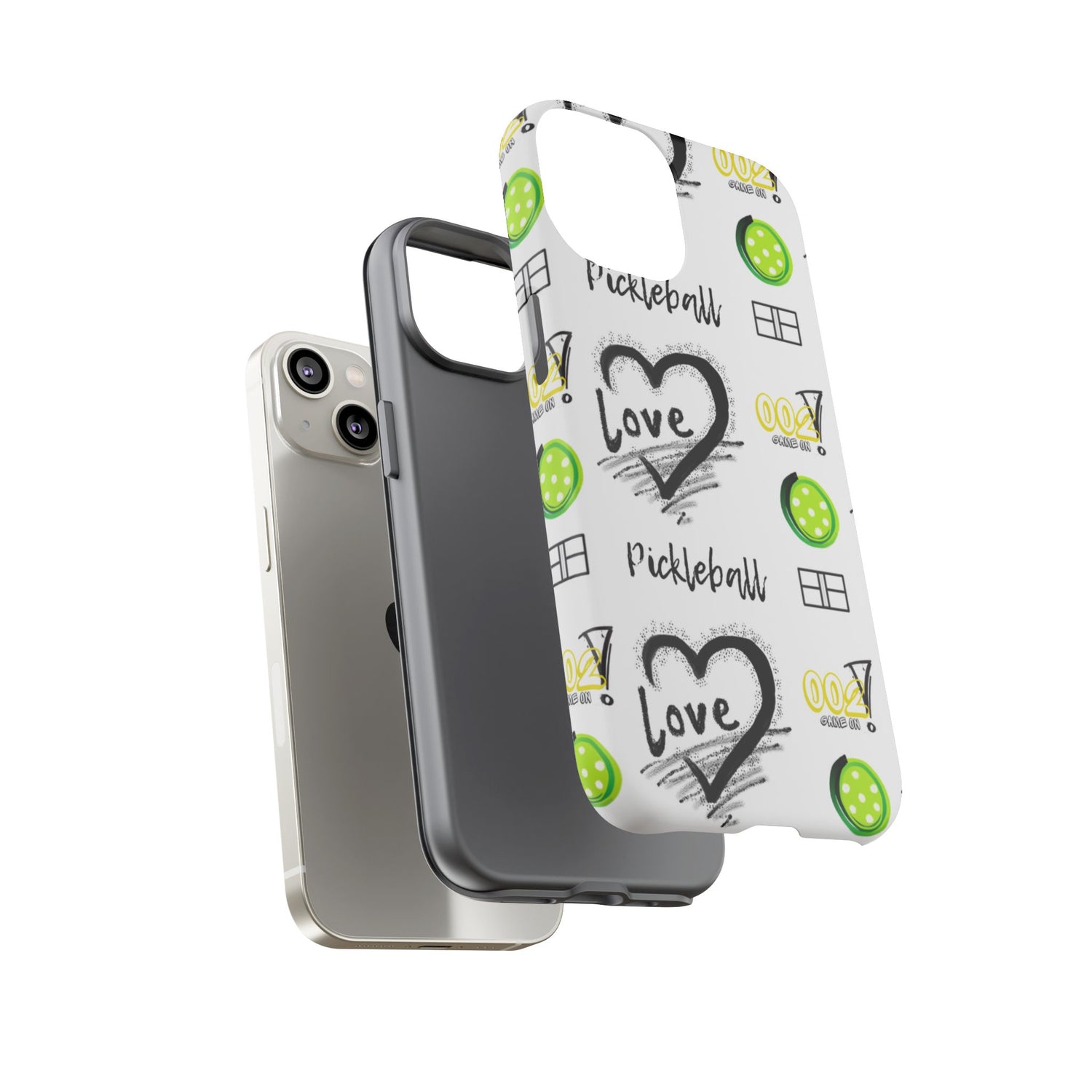 Pickleball Love Tough iPhone Case - Fun & Durable Sport Accessory