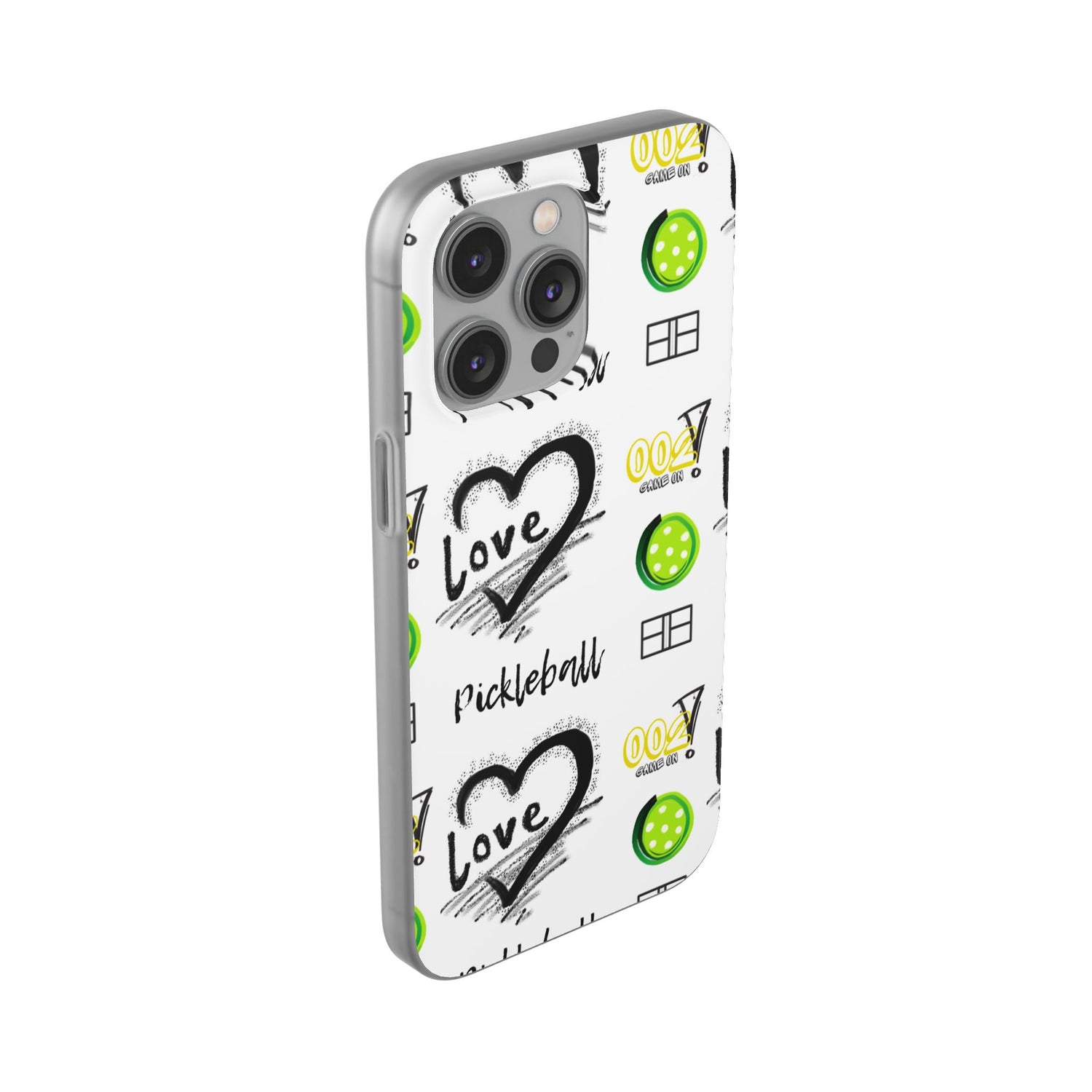 Pickleball Love Flexi iPhone Case - Stylish Phone Protection for Fashion-Forward Individuals