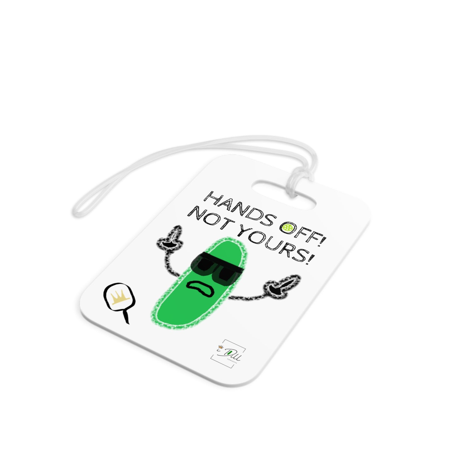 Pickleball Luggage Tag - "Hands Off! Not Yours!" Design for Travel Enthusiasts