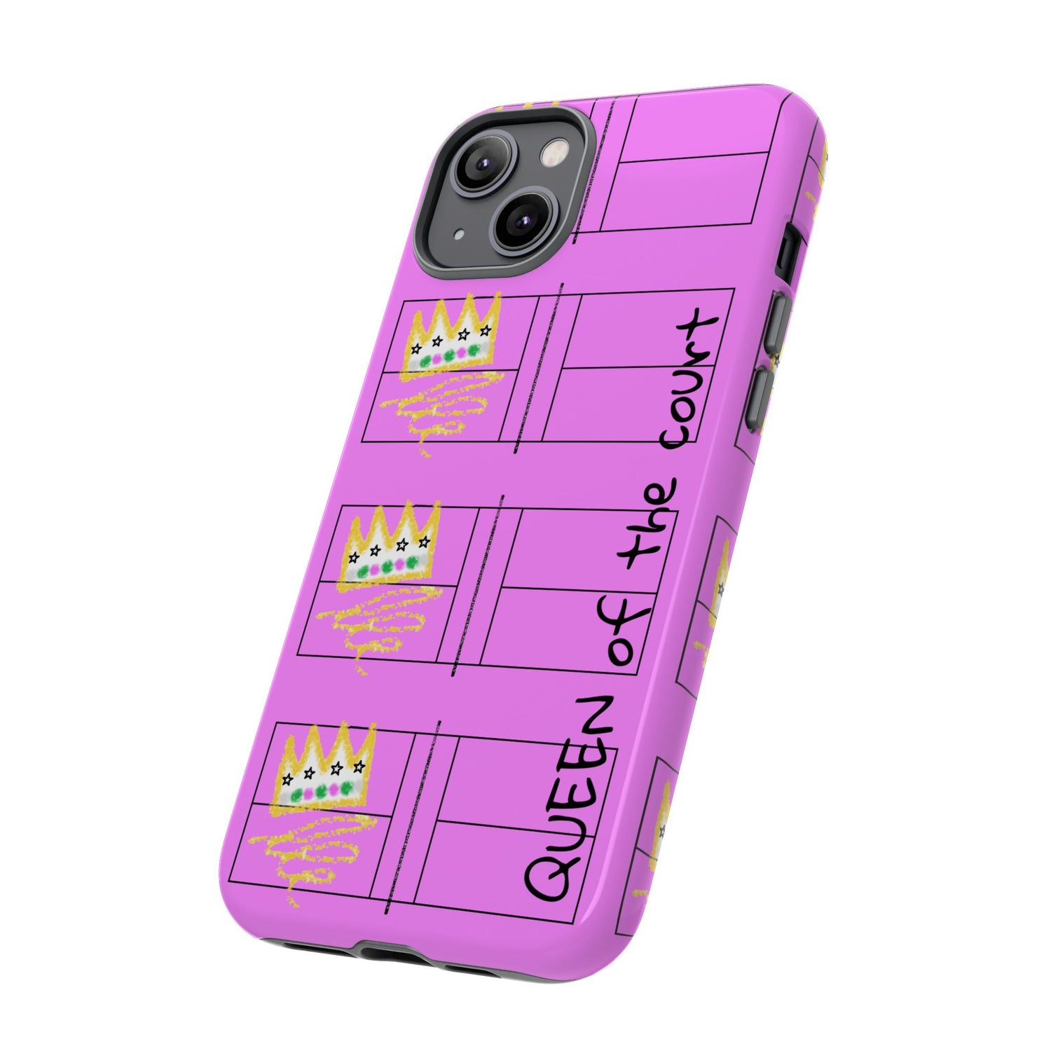 Pickleball Queen of the Court Pink Tough iPhone Case - Fun & Durable Sport Accessory
