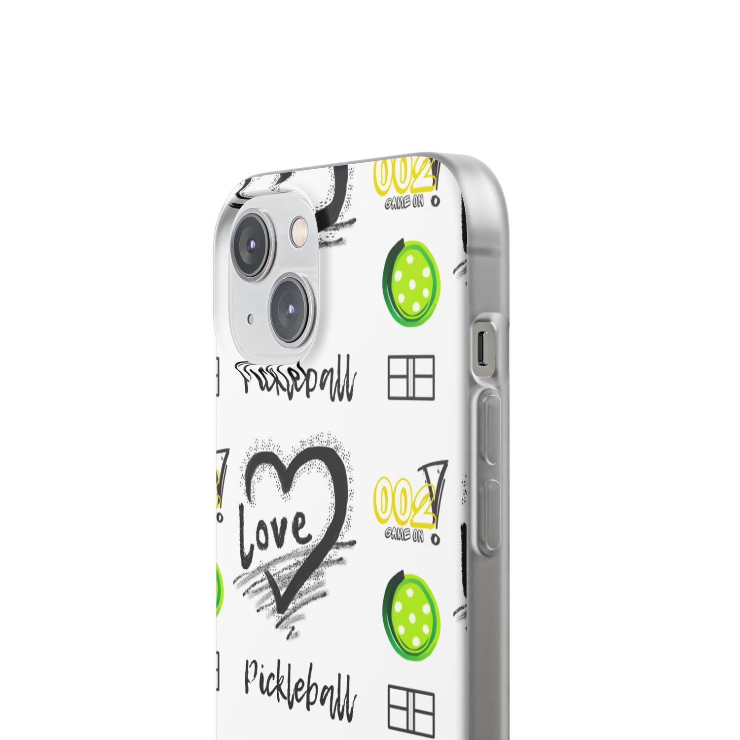 Pickleball Love Flexi iPhone Case - Stylish Phone Protection for Fashion-Forward Individuals