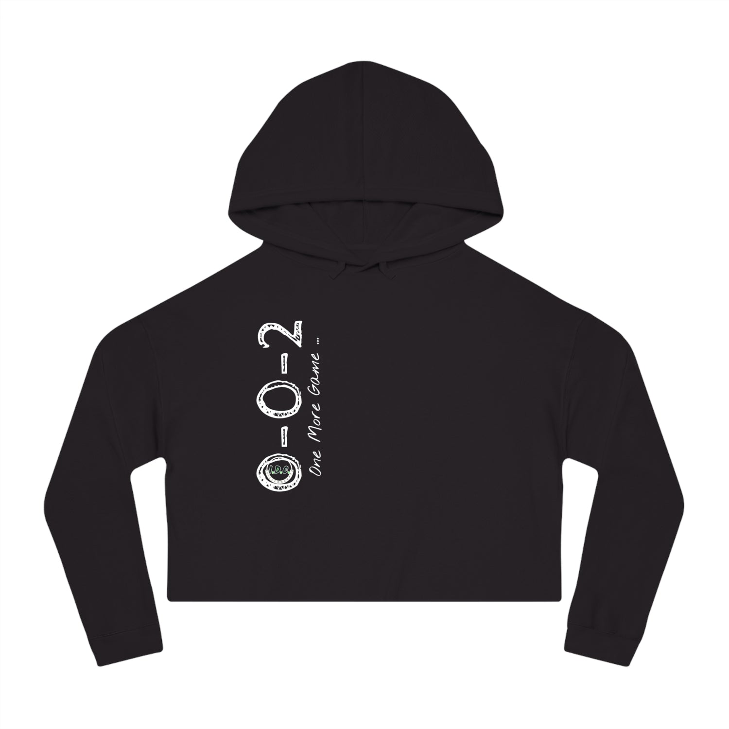 002 Pickleball Crop Hoodie - Just One More Game - Women's Cropped Hoodie Sweatshirt