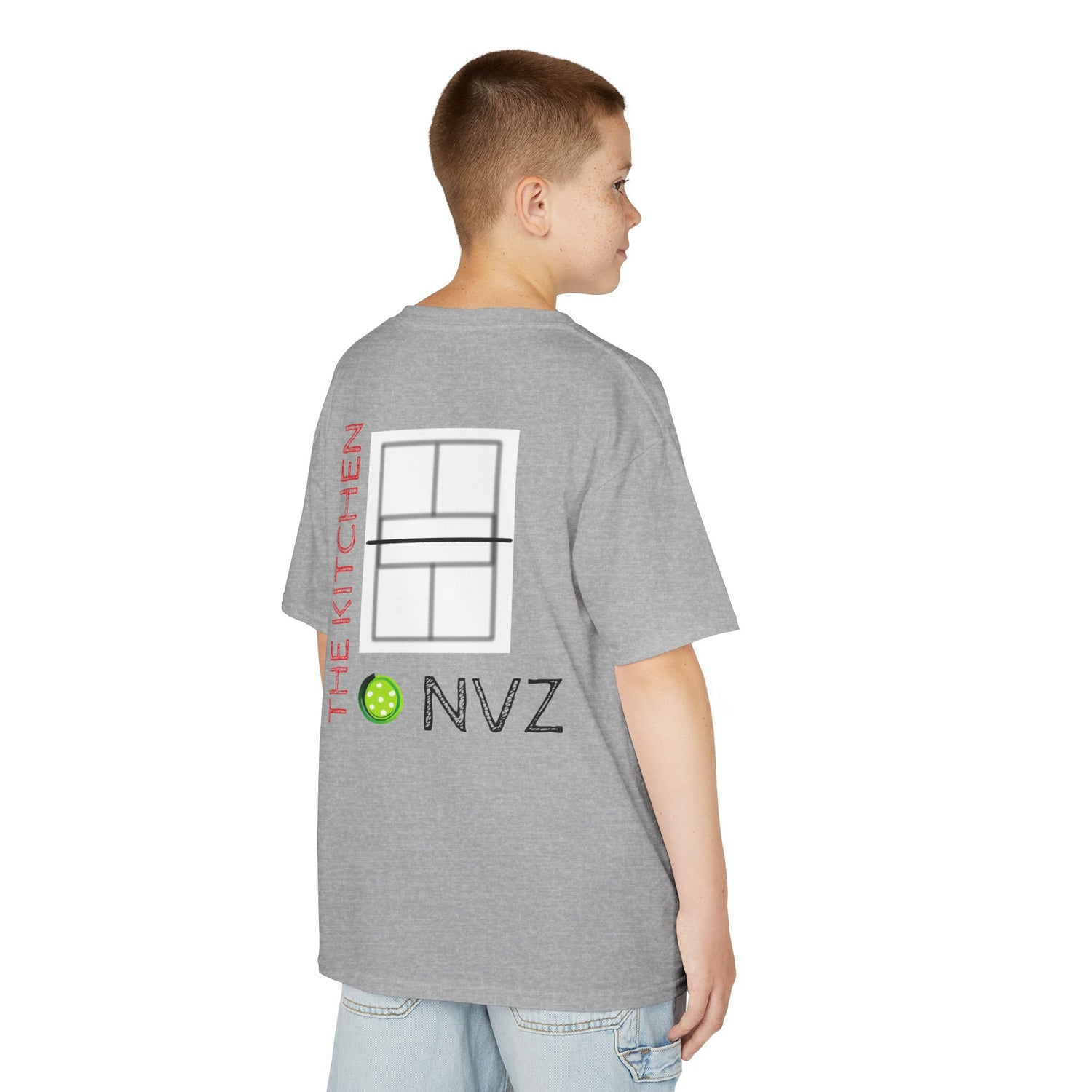 Kids NVZ Kitchen Pickleball Tee - Fun & Sporty Cotton T-Shirt for Young Athletes