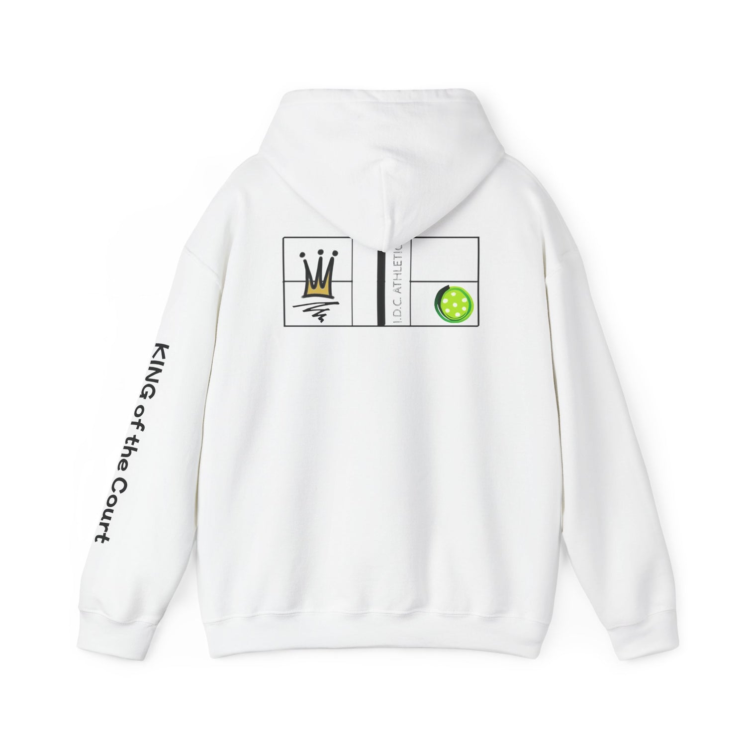 Pickleball Hoodie - King of the Court Design - Men's Sweatshirt