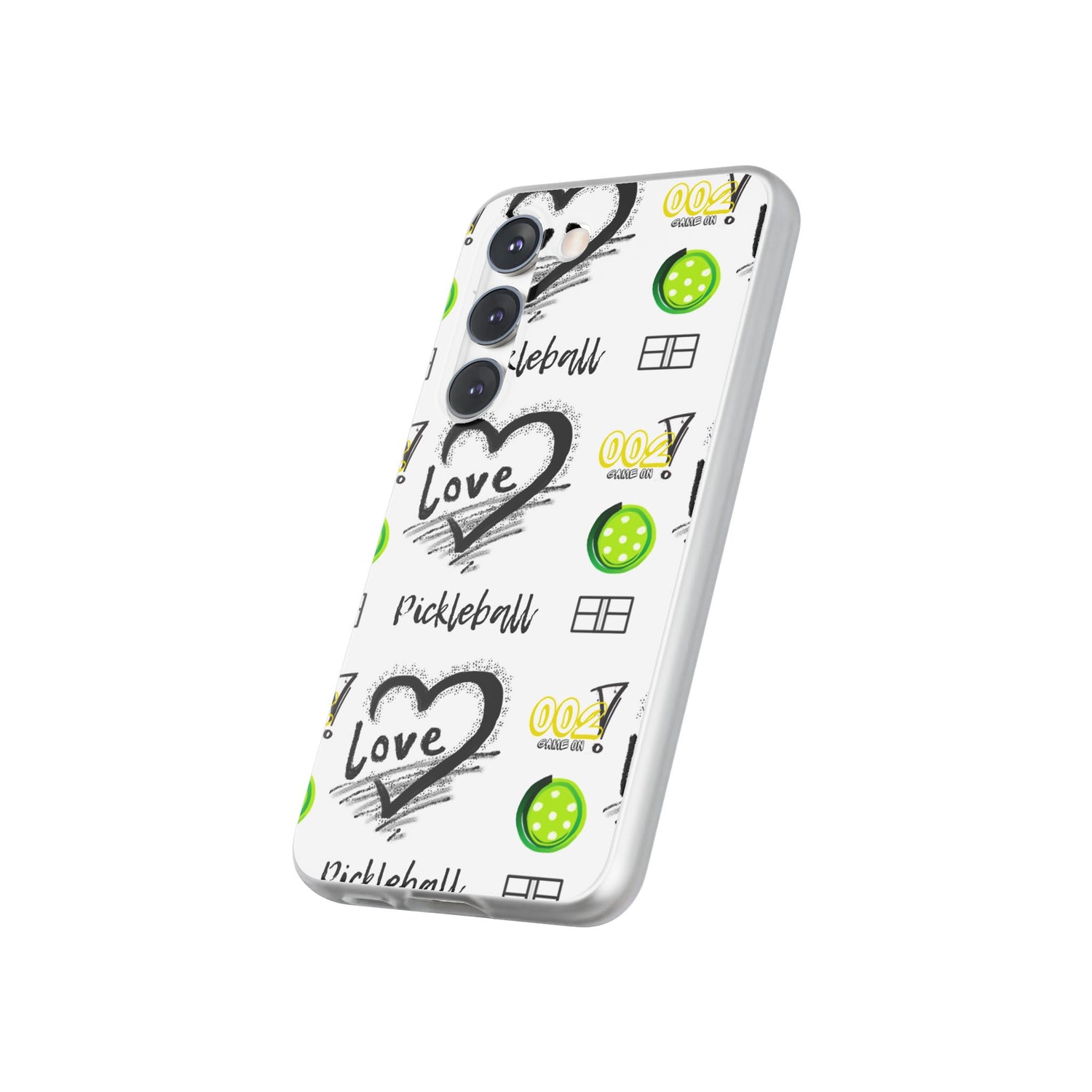 Pickleball Love Flexi Android Samsung Phone Case - Stylish Phone Protection for Fashion-Forward Individuals