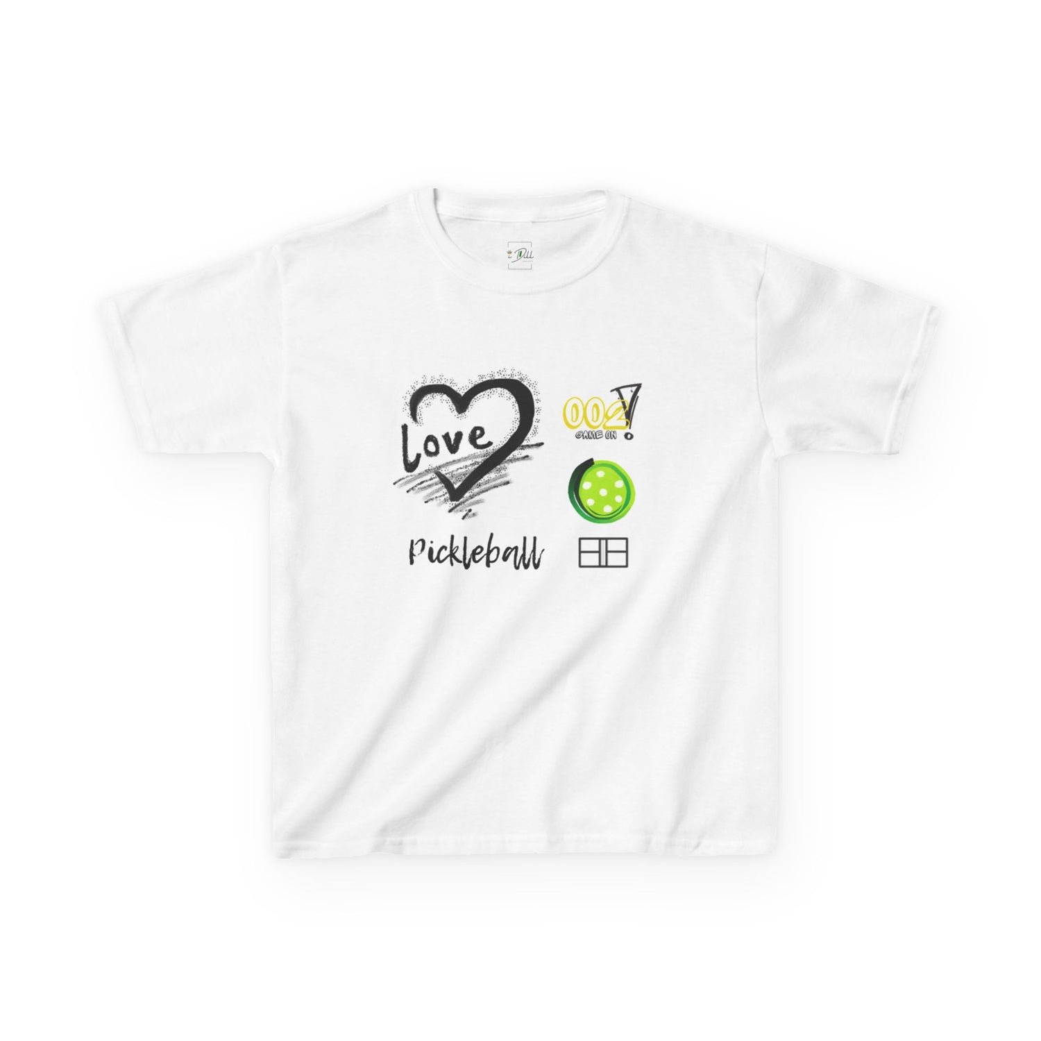 Kids Pickleball Love Tee - Fun & Sporty Cotton T-Shirt for Young Athletes