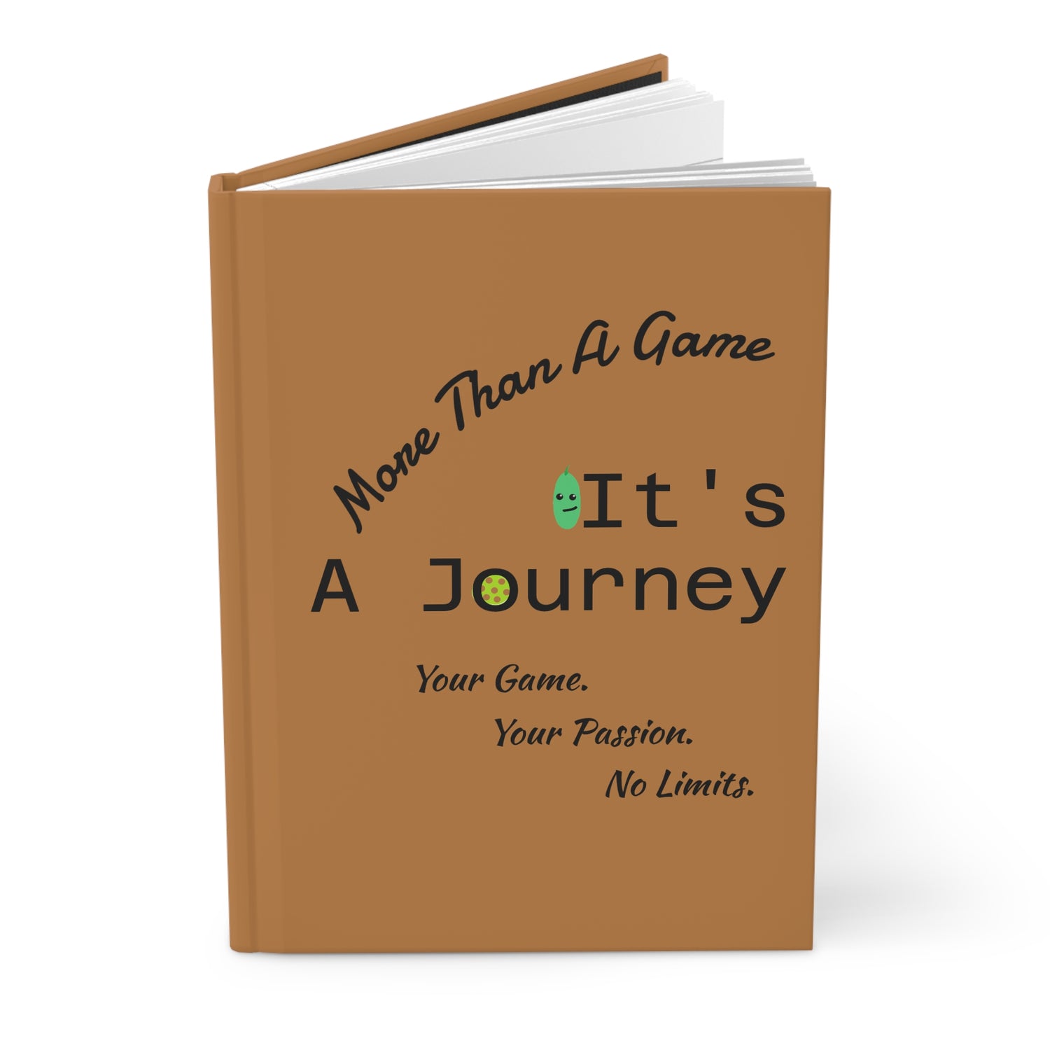Pickleball Hardcover Journal Matte - 'More Than A Game It's A Journey' Design - Enthusiast Gift & Present