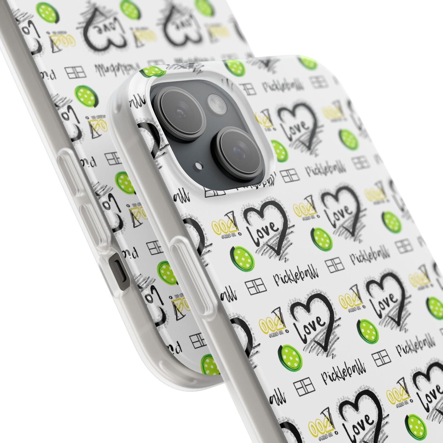 Pickleball Love Flexi iPhone Case - Stylish Phone Protection for Fashion-Forward Individuals