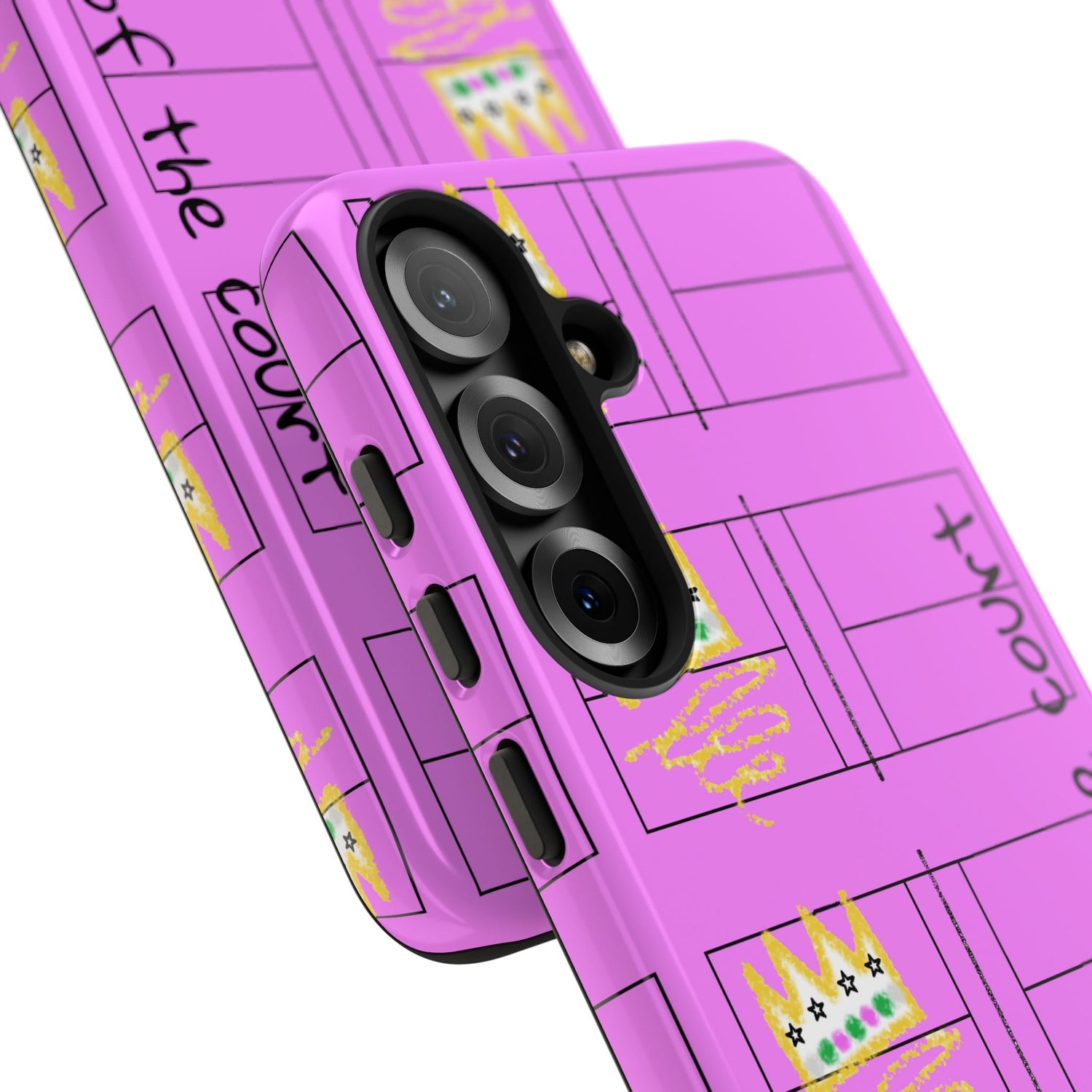 Pickleball Queen of the Court Pink Tough Android Samsung Phone Case - Fun & Durable Sport Accessory