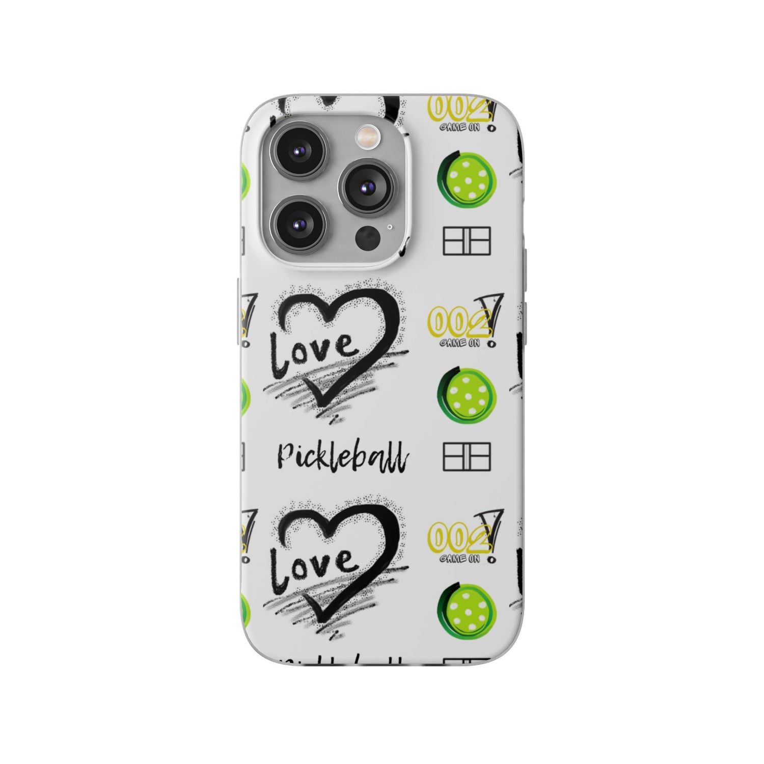 Pickleball Love Flexi iPhone Case - Stylish Phone Protection for Fashion-Forward Individuals