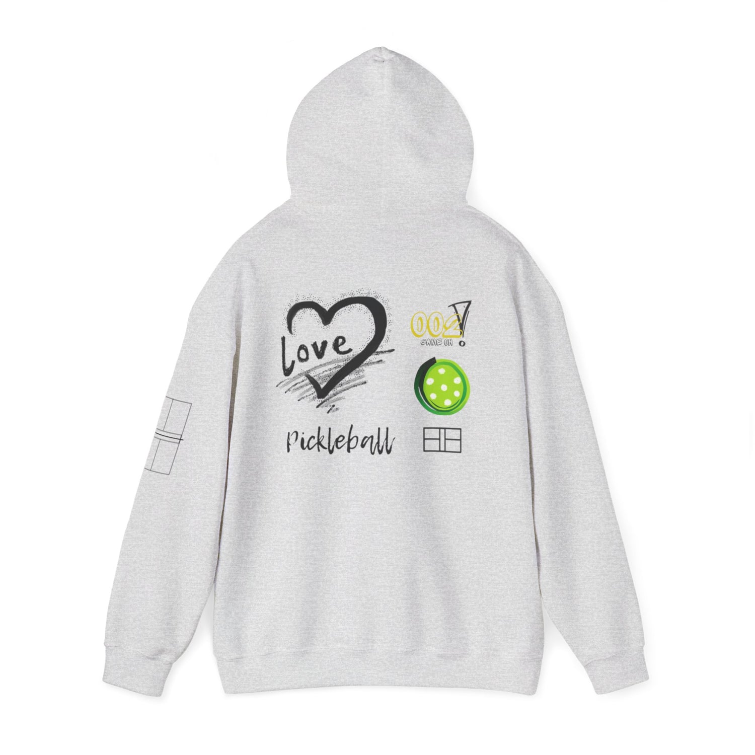 Unisex Pickleball Hoodie Sweatshirt Apparel - LOVE Pickleball