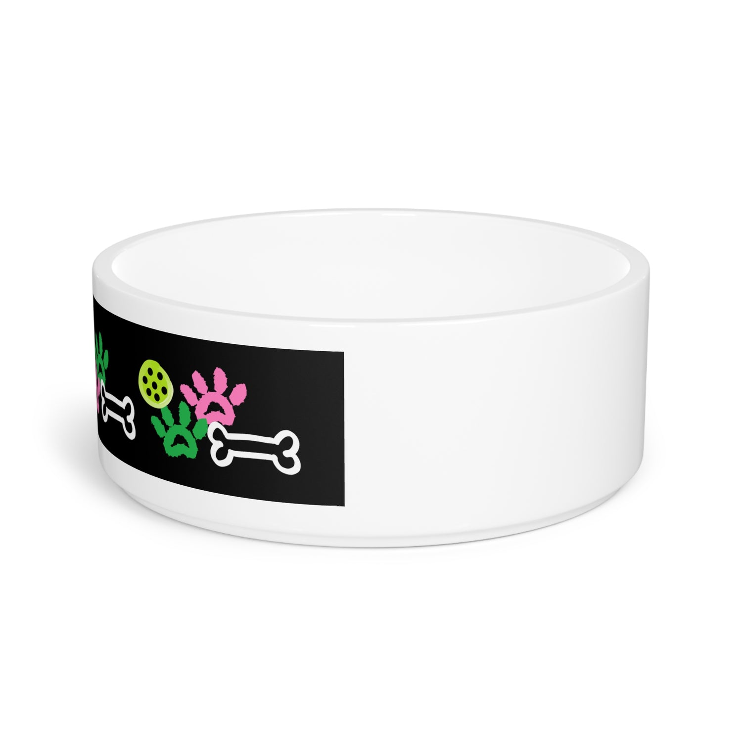 Pet Bowl - Pickleball and Dog Paw Design - Unique Pet Gift