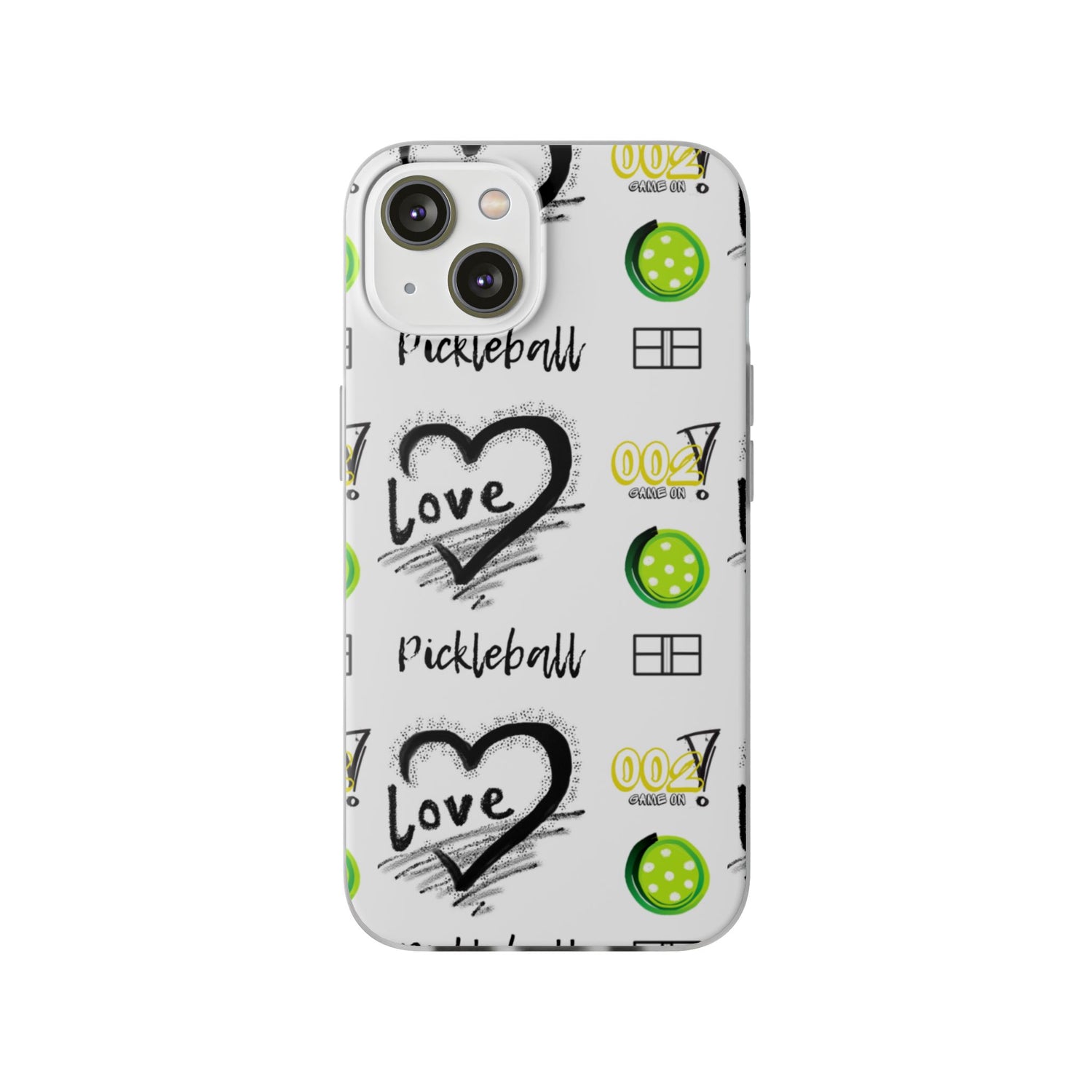 Pickleball Love Flexi iPhone Case - Stylish Phone Protection for Fashion-Forward Individuals