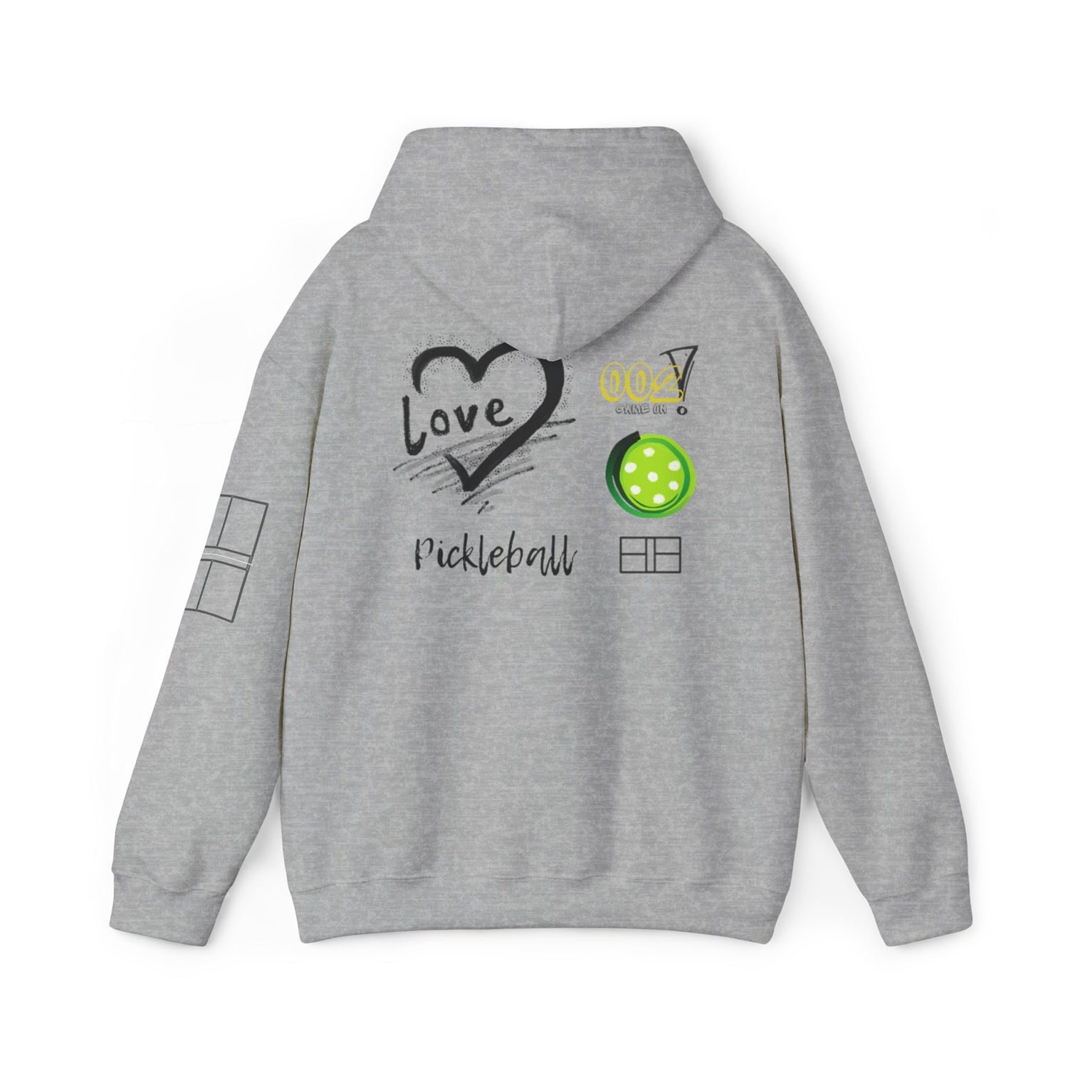 Unisex Pickleball Hoodie Sweatshirt Apparel - LOVE Pickleball