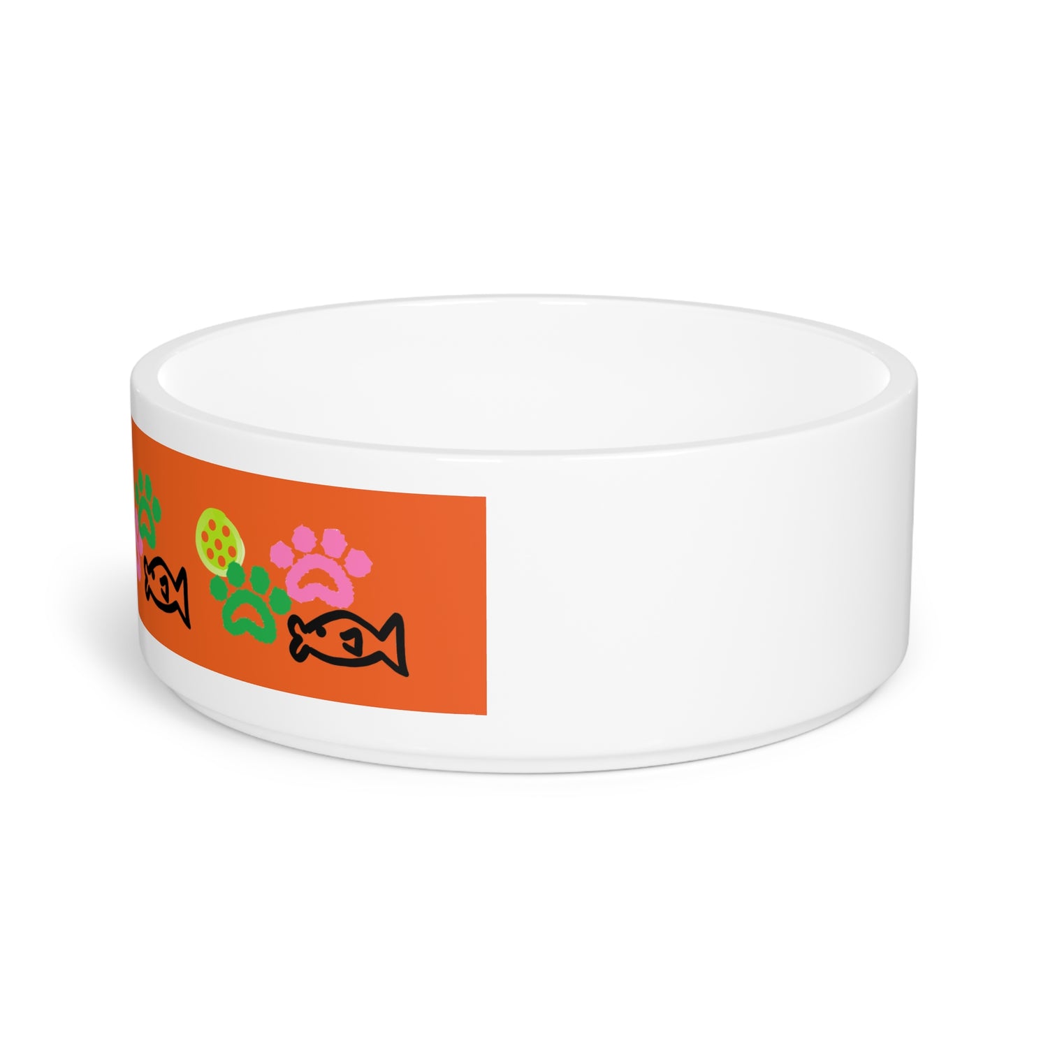 Pet Bowl - Pickleball and Cat Paw Design - Unique Pet Gift