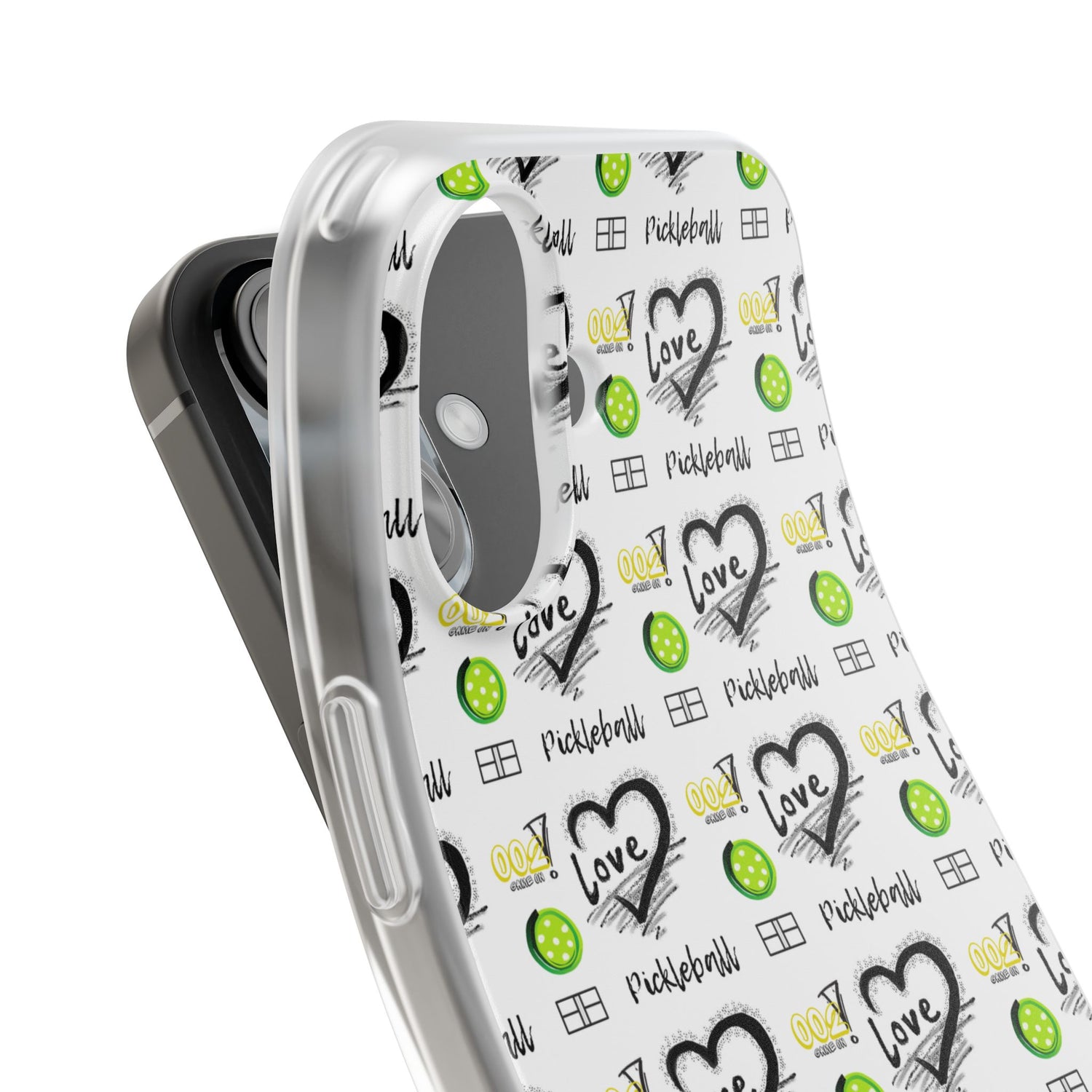 Pickleball Love Flexi iPhone Case - Stylish Phone Protection for Fashion-Forward Individuals