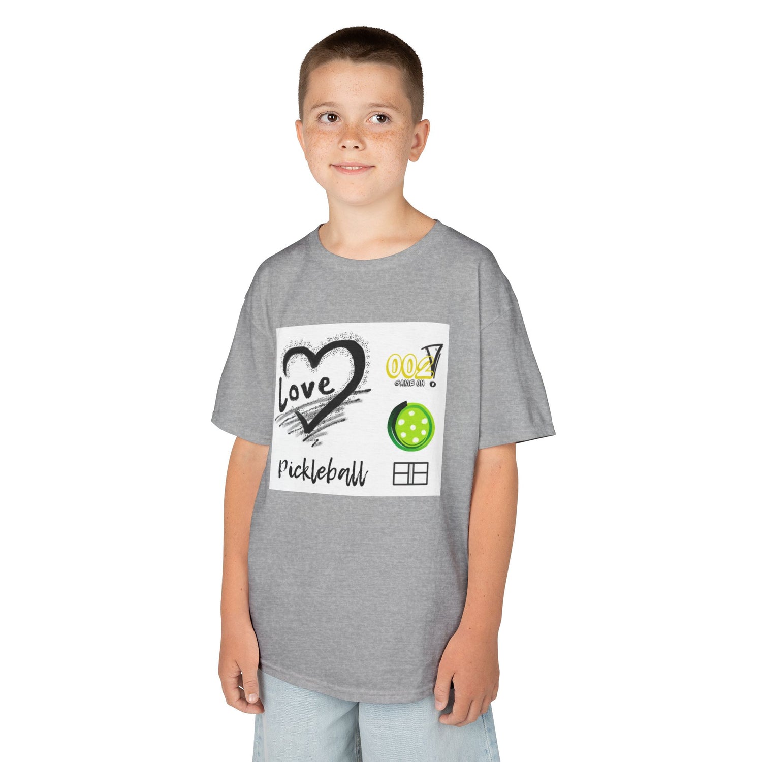 Kids Pickleball Love Tee - Fun & Sporty Cotton T-Shirt for Young Athletes