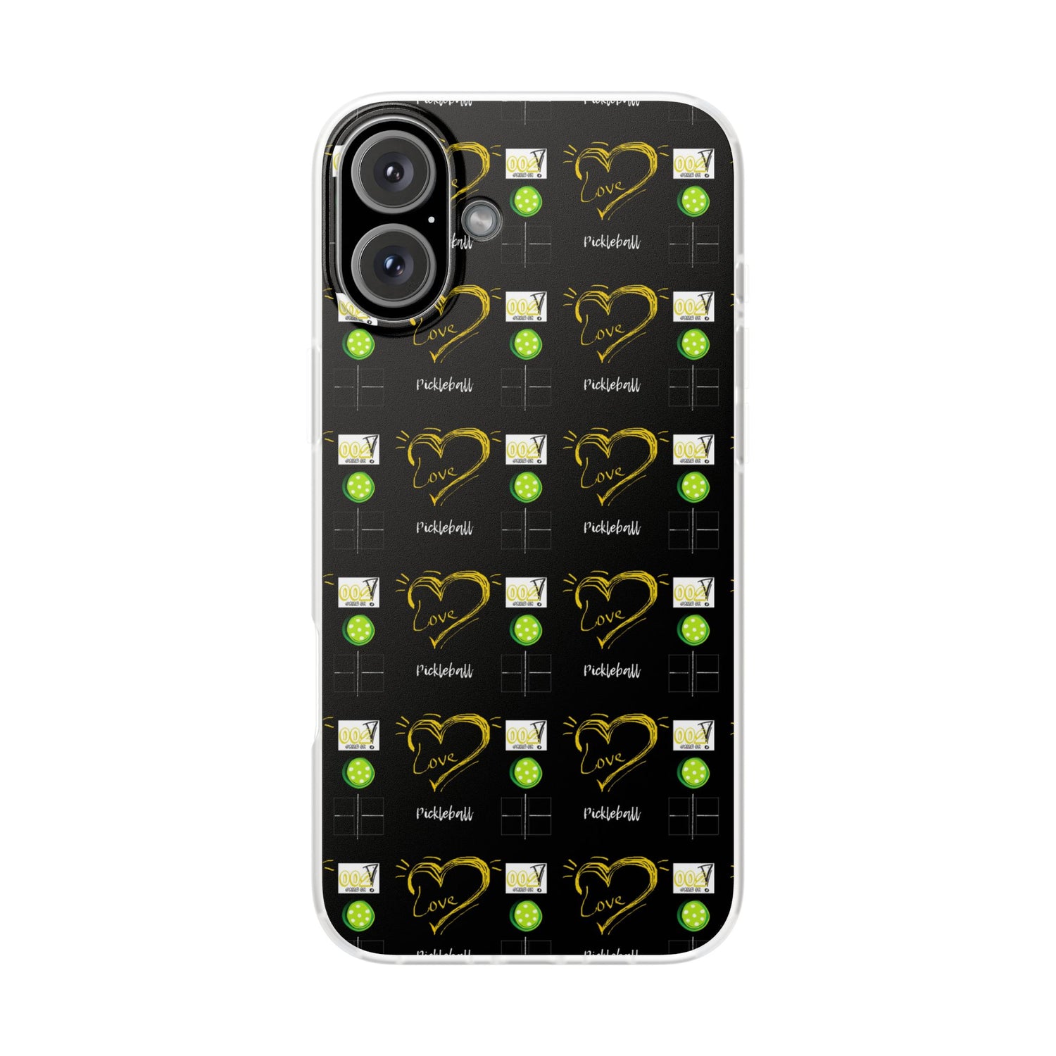 Pickleball Love Flexi iPhone Case - Stylish Phone Protection for Fashion-Forward Individuals