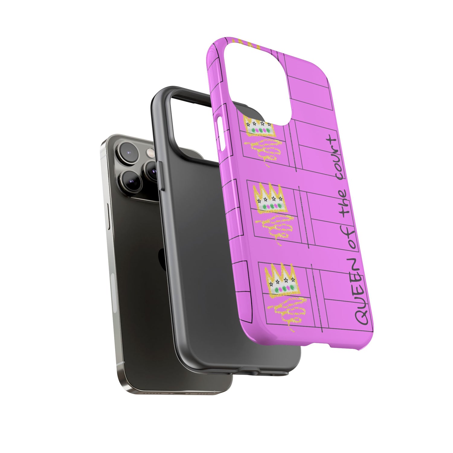 Pickleball Queen of the Court Pink Tough iPhone Case - Fun & Durable Sport Accessory