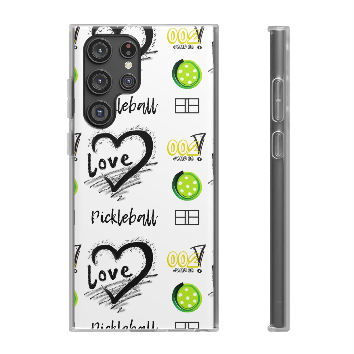 Pickleball Love Flexi Android Samsung Phone Case - Stylish Phone Protection for Fashion-Forward Individuals