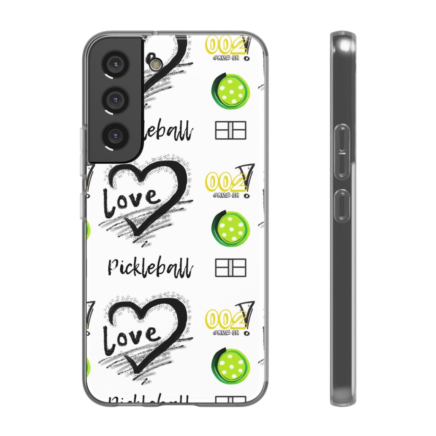 Pickleball Love Flexi Android Samsung Phone Case - Stylish Phone Protection for Fashion-Forward Individuals