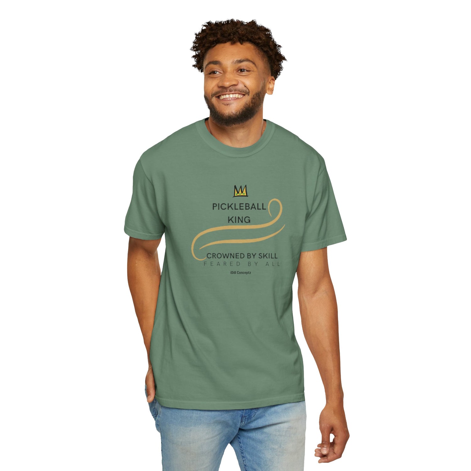 King of the Court Pickleball T-Shirt Apparel - Casual Graphic Tee for Men - Sports Lovers