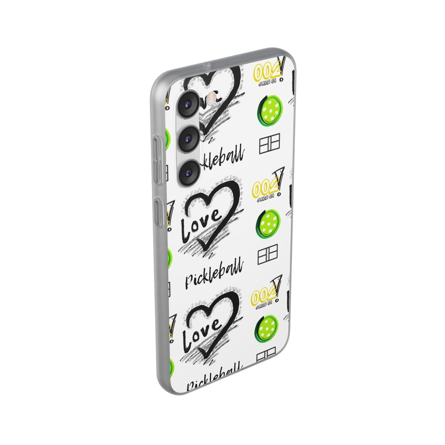 Pickleball Love Flexi Android Samsung Phone Case - Stylish Phone Protection for Fashion-Forward Individuals