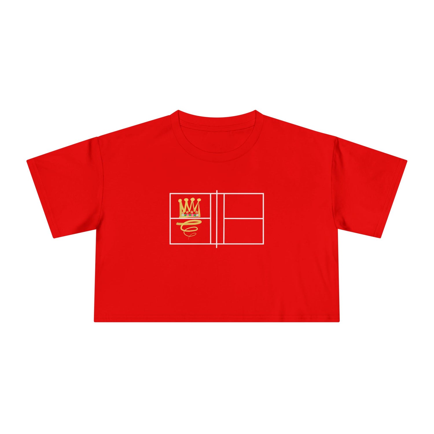 Pickleball Queen of the Court Design - Women's Cropped Tee
