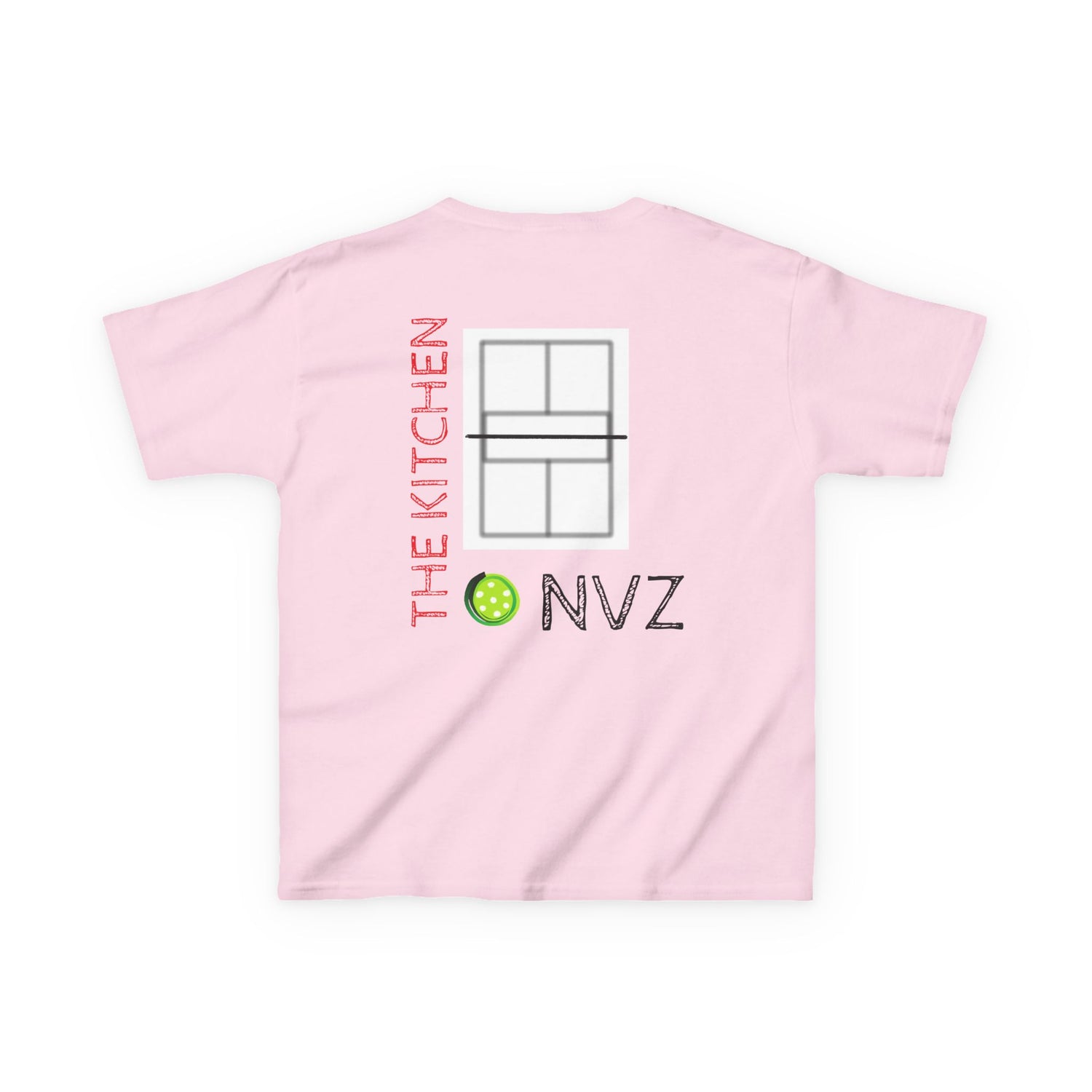 Kids NVZ Kitchen Pickleball Tee - Fun & Sporty Cotton T-Shirt for Young Athletes