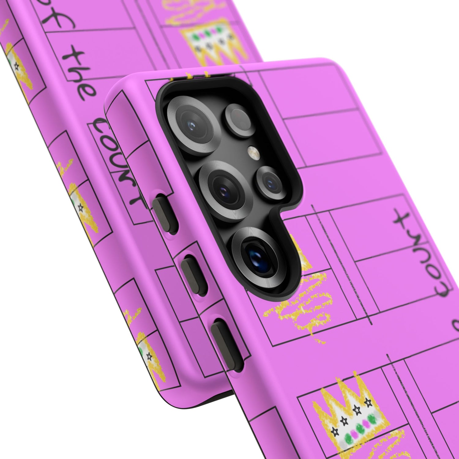 Pickleball Queen of the Court Pink Tough Android Samsung Phone Case - Fun & Durable Sport Accessory