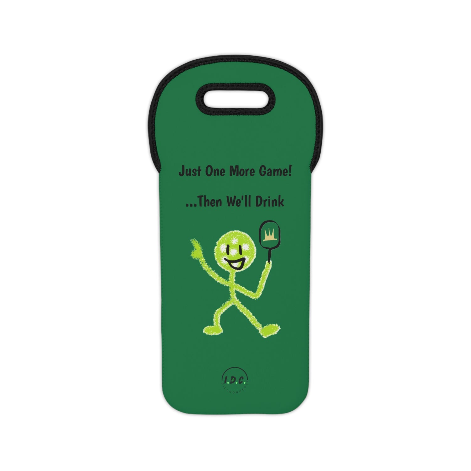 Pickleball Wine Tote Bag - 'Just One More Game Then We'll Drink' Design