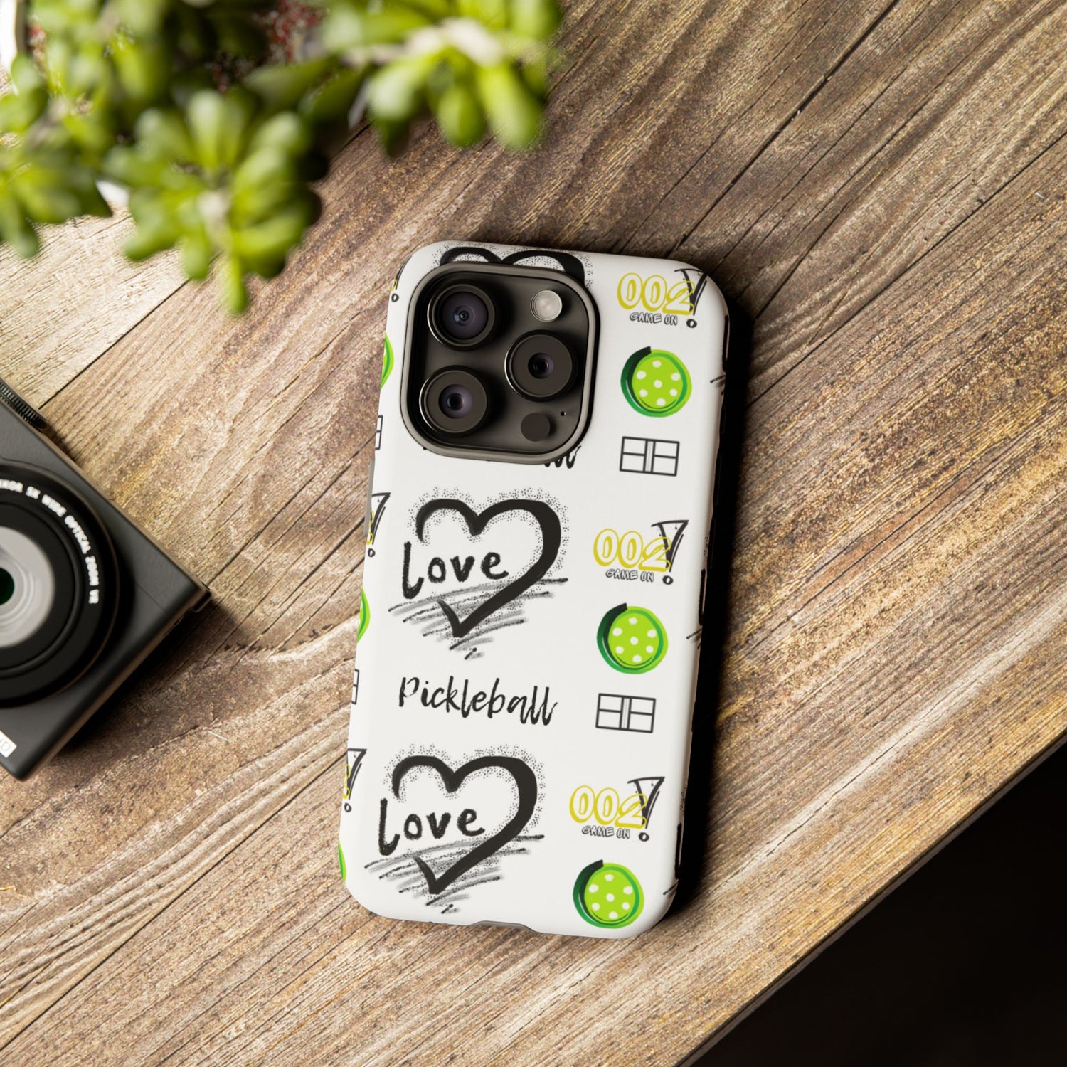 Pickleball Love Tough iPhone Case - Fun & Durable Sport Accessory