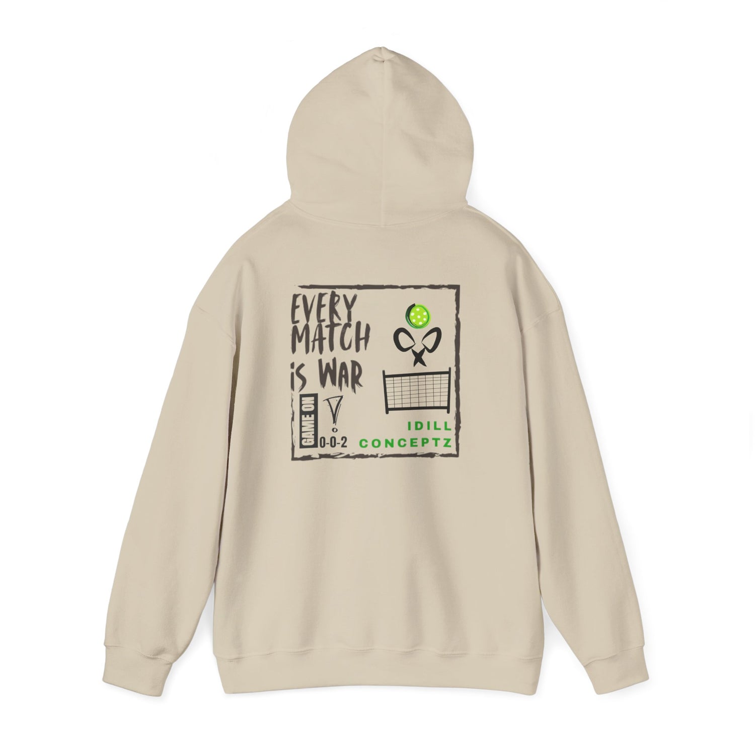 Men's Pickleball Hoodie - Every Match is War Design