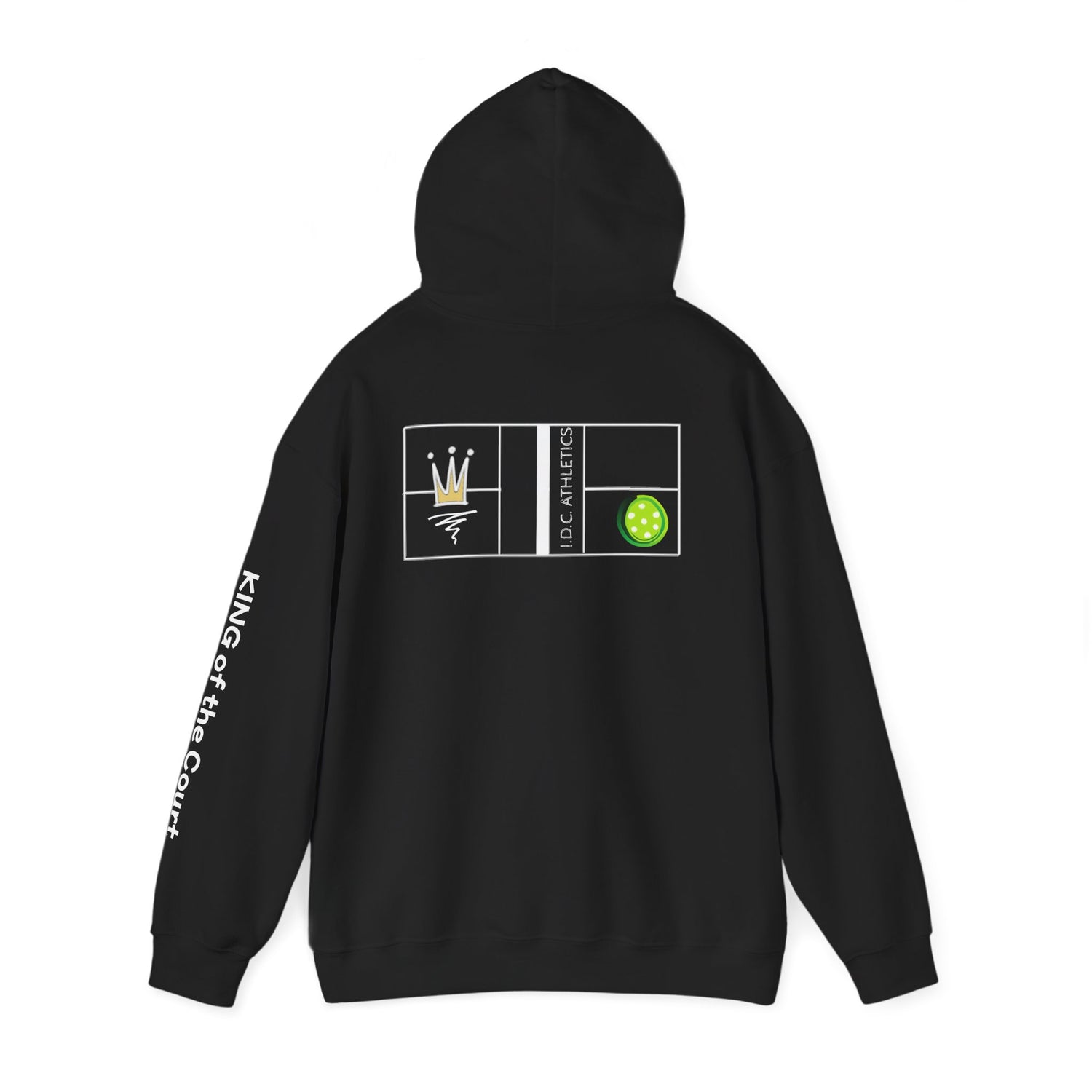 Pickleball Hoodie - King of the Court Design - Men's Sweatshirt