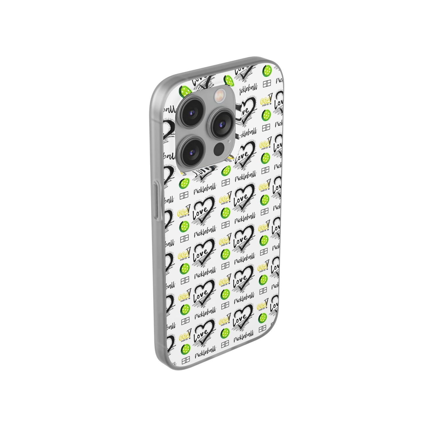 Pickleball Love Flexi iPhone Case - Stylish Phone Protection for Fashion-Forward Individuals