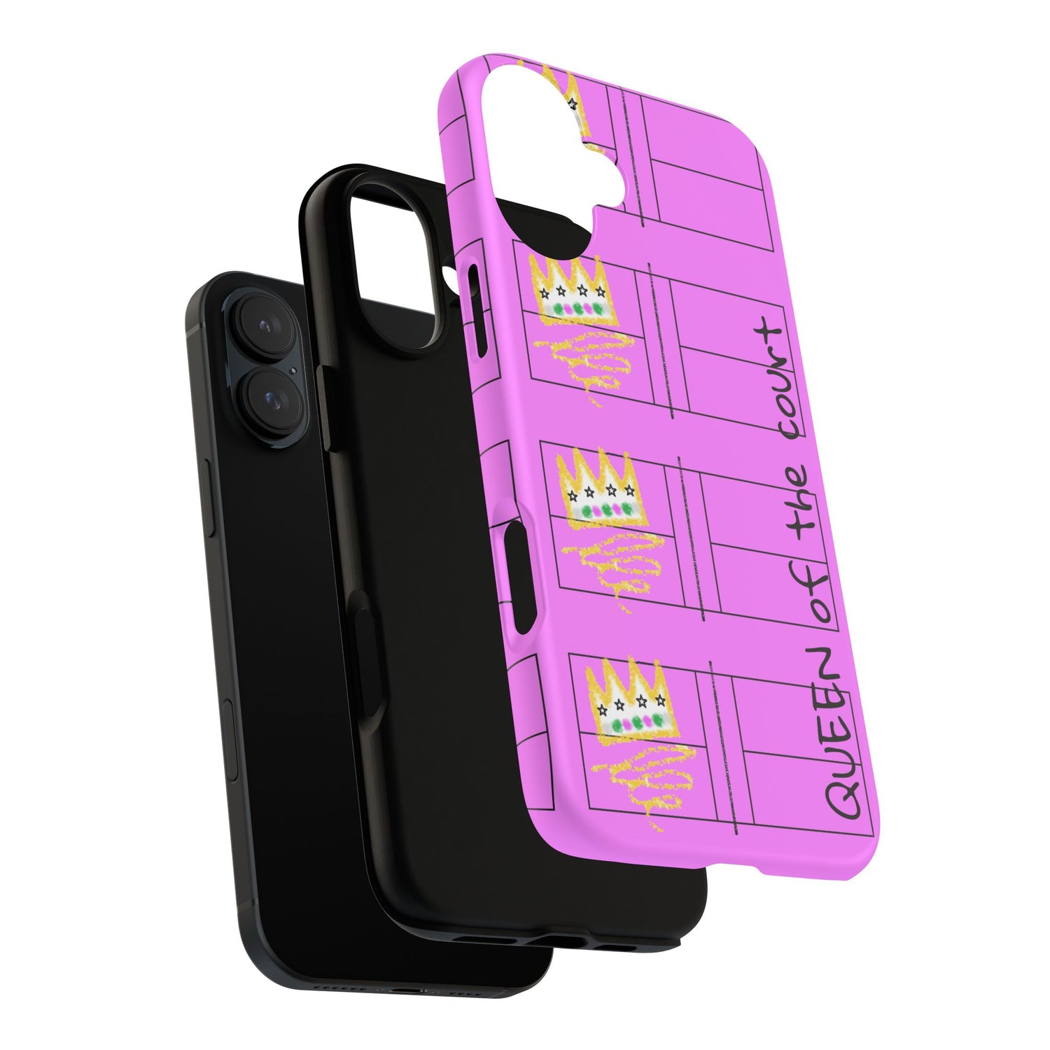 Pickleball Queen of the Court Pink Tough iPhone Case - Fun & Durable Sport Accessory