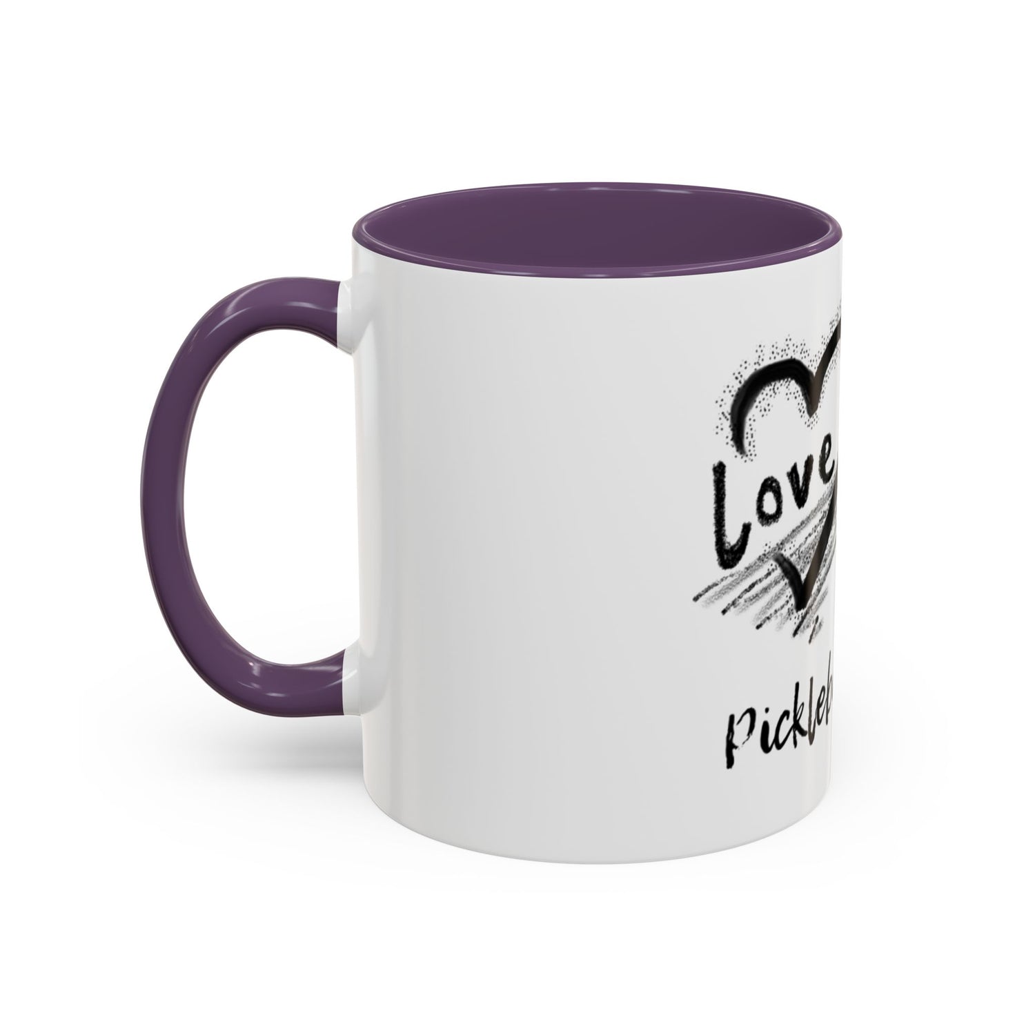 Pickleball Love Accent Coffee Mug - Fun Sports Gift (11oz & 15oz)