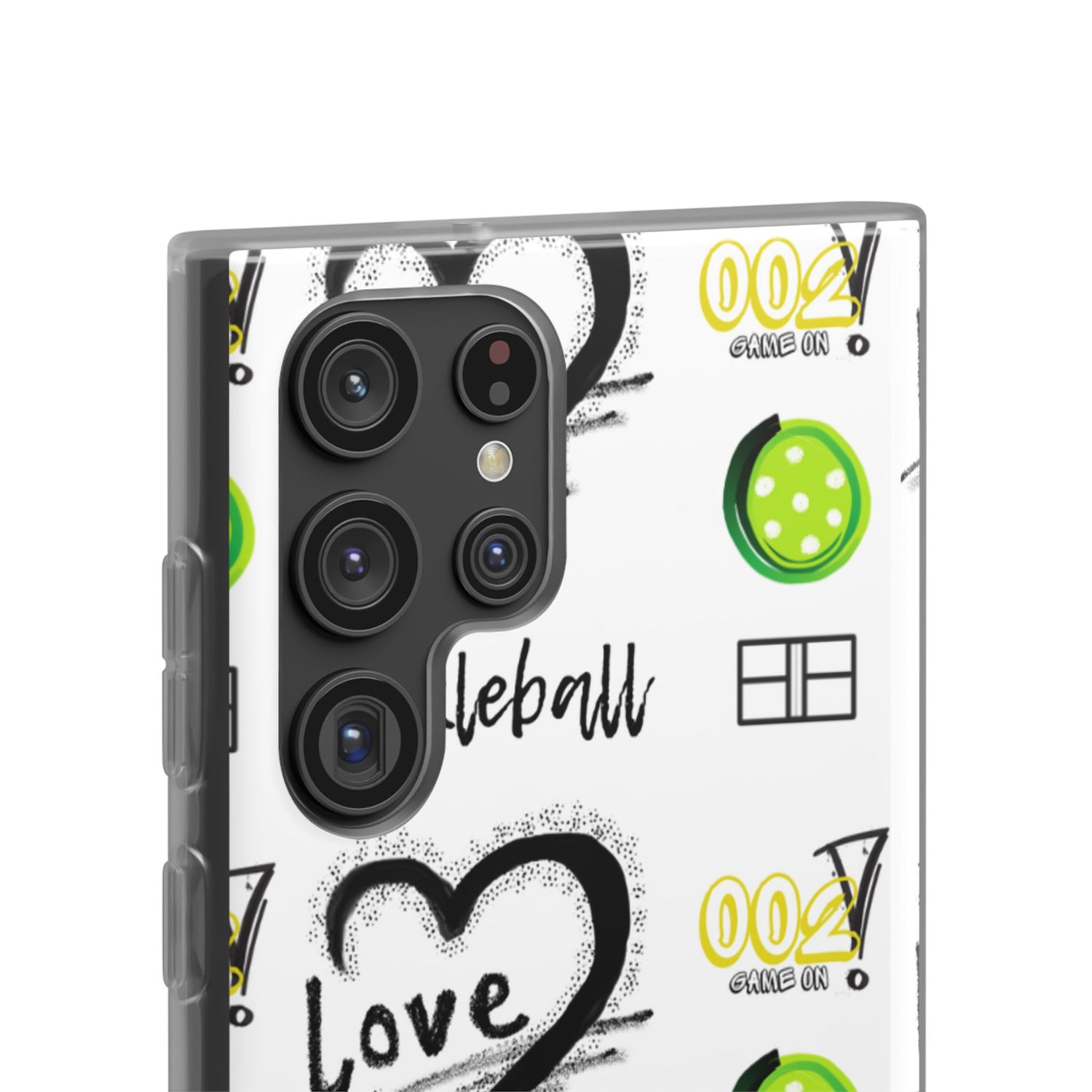 Pickleball Love Flexi Android Samsung Phone Case - Stylish Phone Protection for Fashion-Forward Individuals