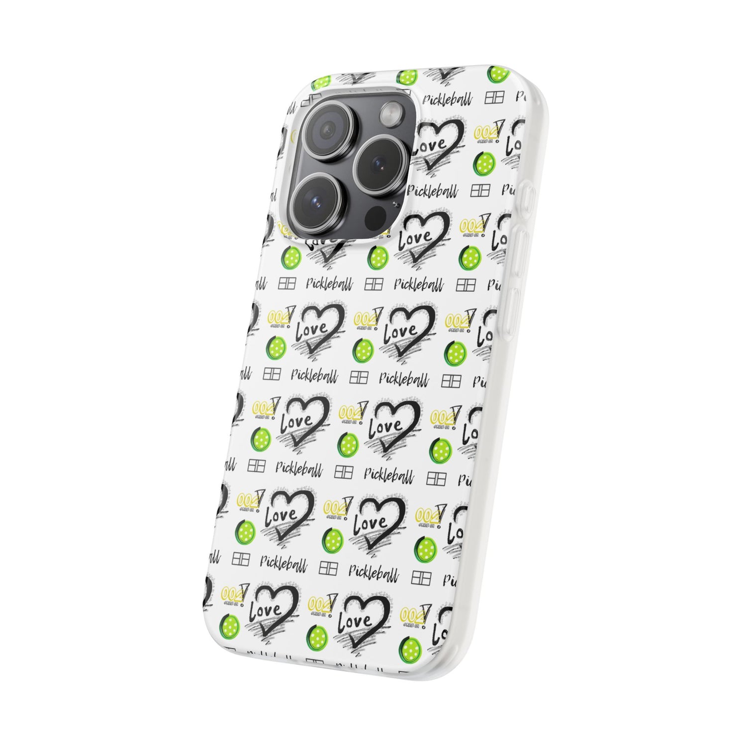 Pickleball Love Flexi iPhone Case - Stylish Phone Protection for Fashion-Forward Individuals