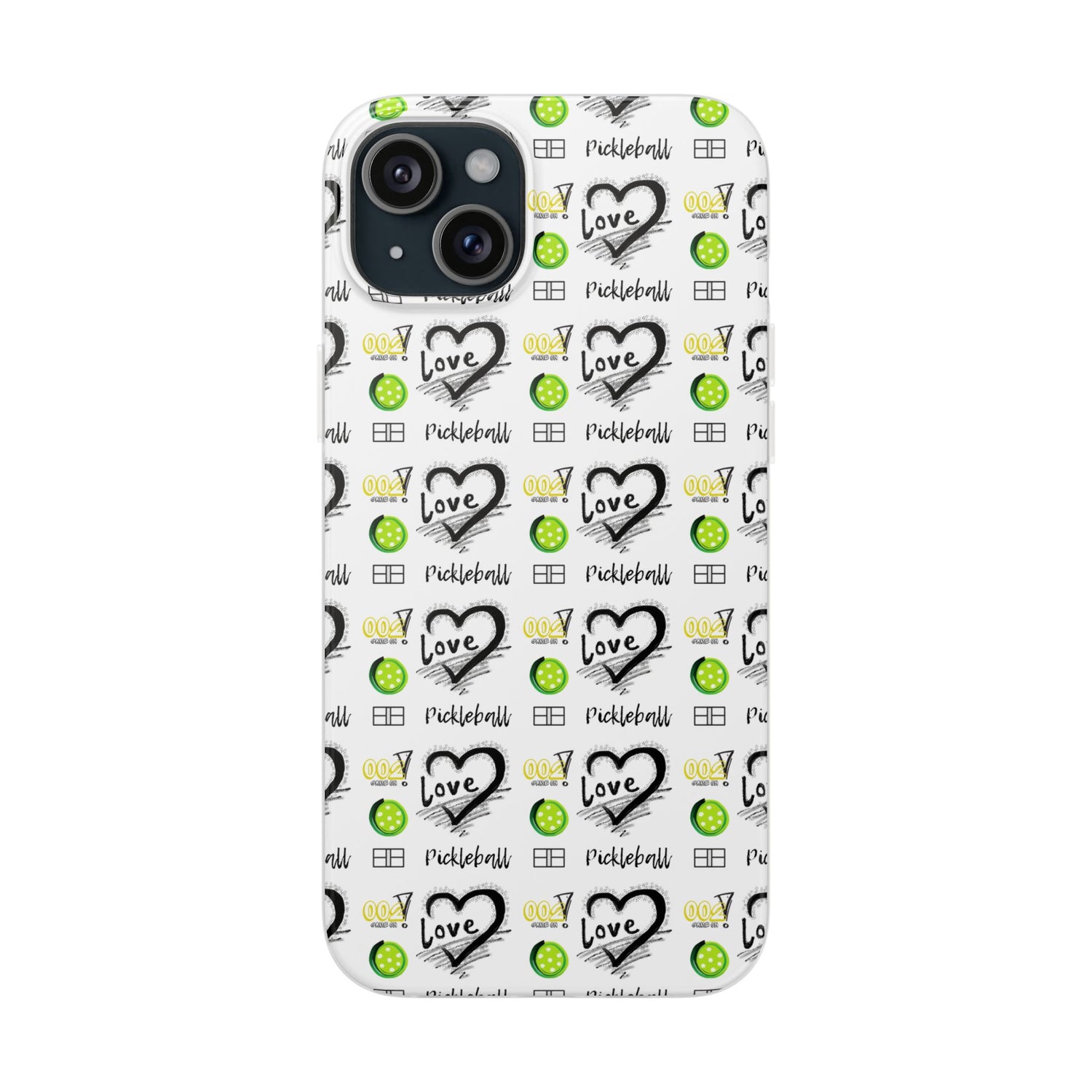 Pickleball Love Flexi iPhone Case - Stylish Phone Protection for Fashion-Forward Individuals
