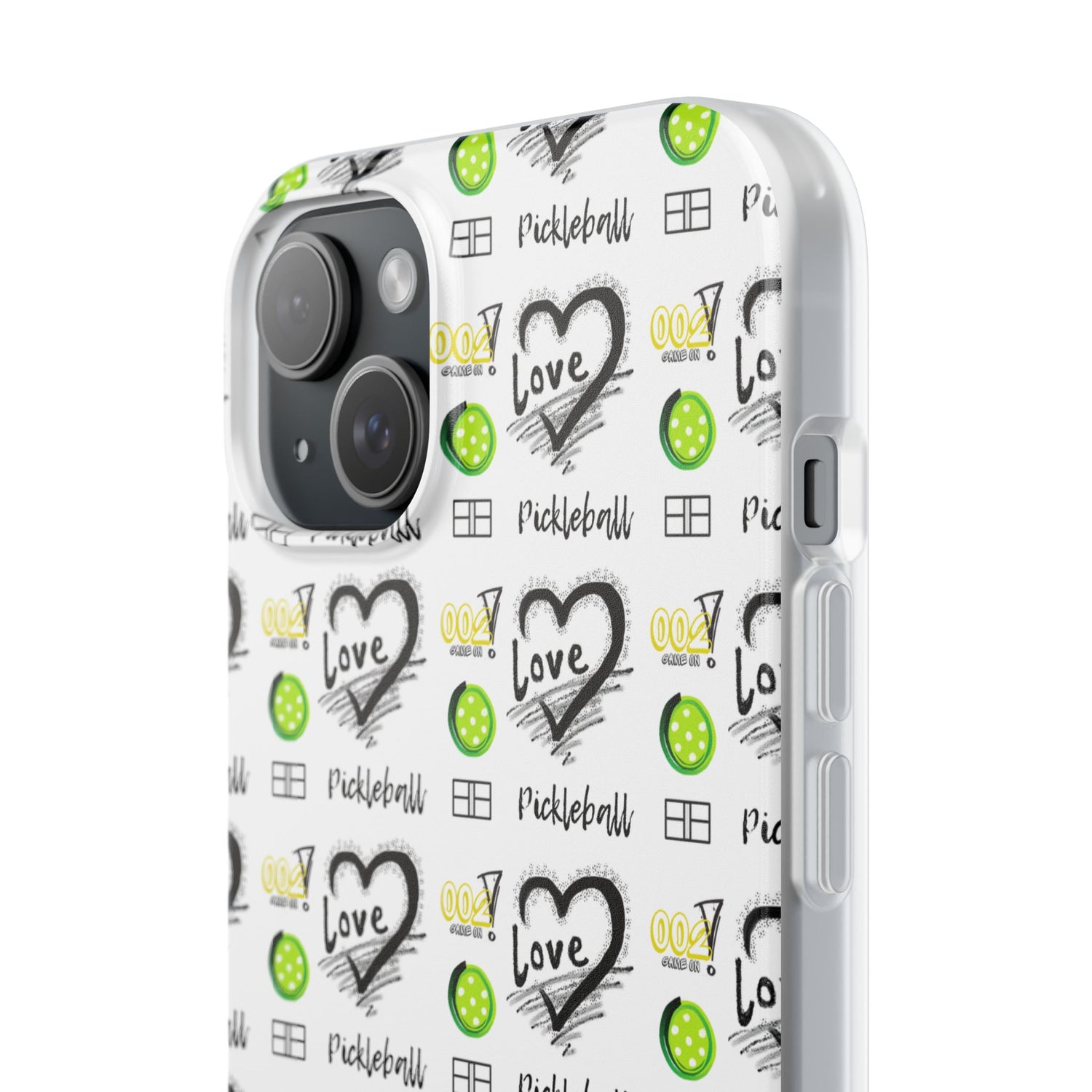 Pickleball Love Flexi iPhone Case - Stylish Phone Protection for Fashion-Forward Individuals