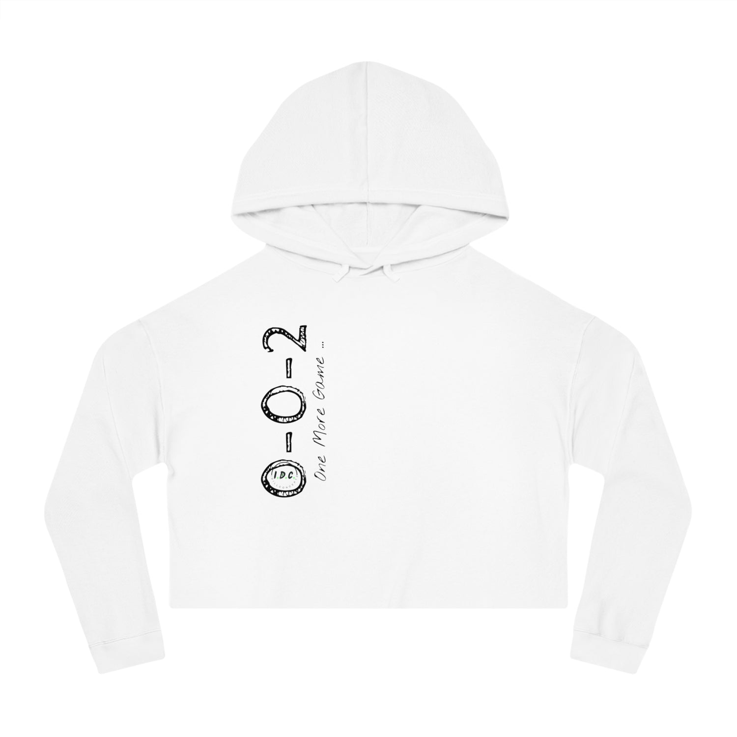 002 Pickleball Crop Hoodie - Just One More Game - Women's Cropped Hoodie Sweatshirt