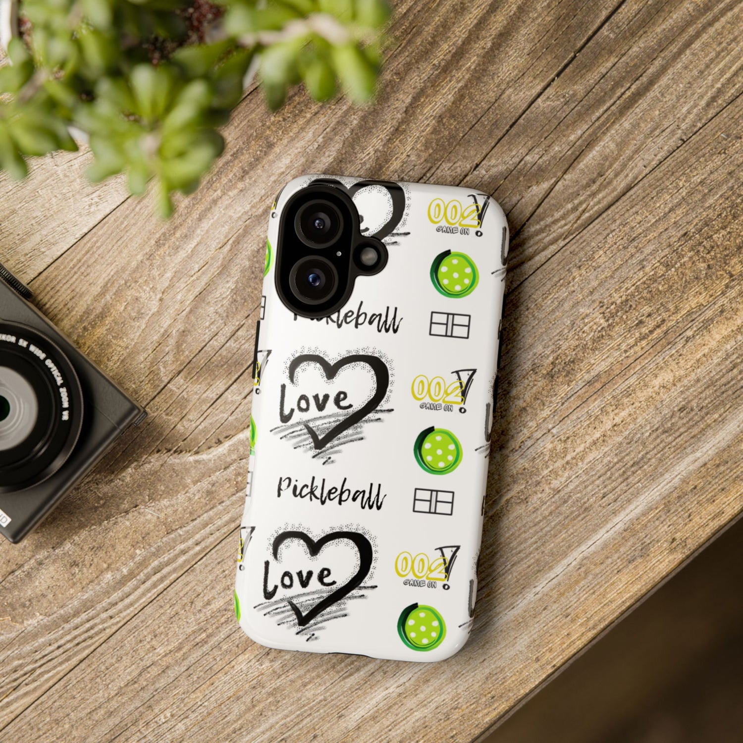 Pickleball Love Tough iPhone Case - Fun & Durable Sport Accessory