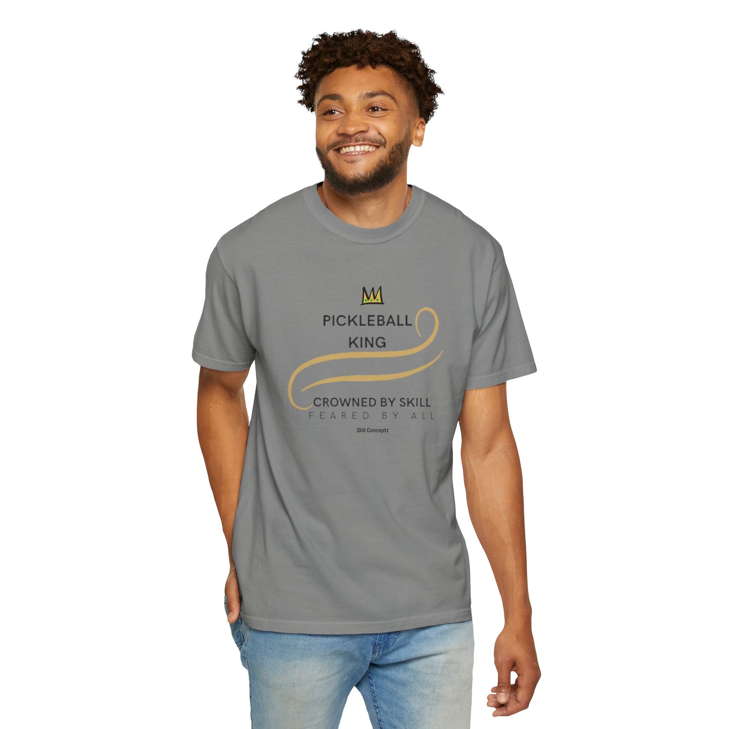 King of the Court Pickleball T-Shirt Apparel - Casual Graphic Tee for Men - Sports Lovers