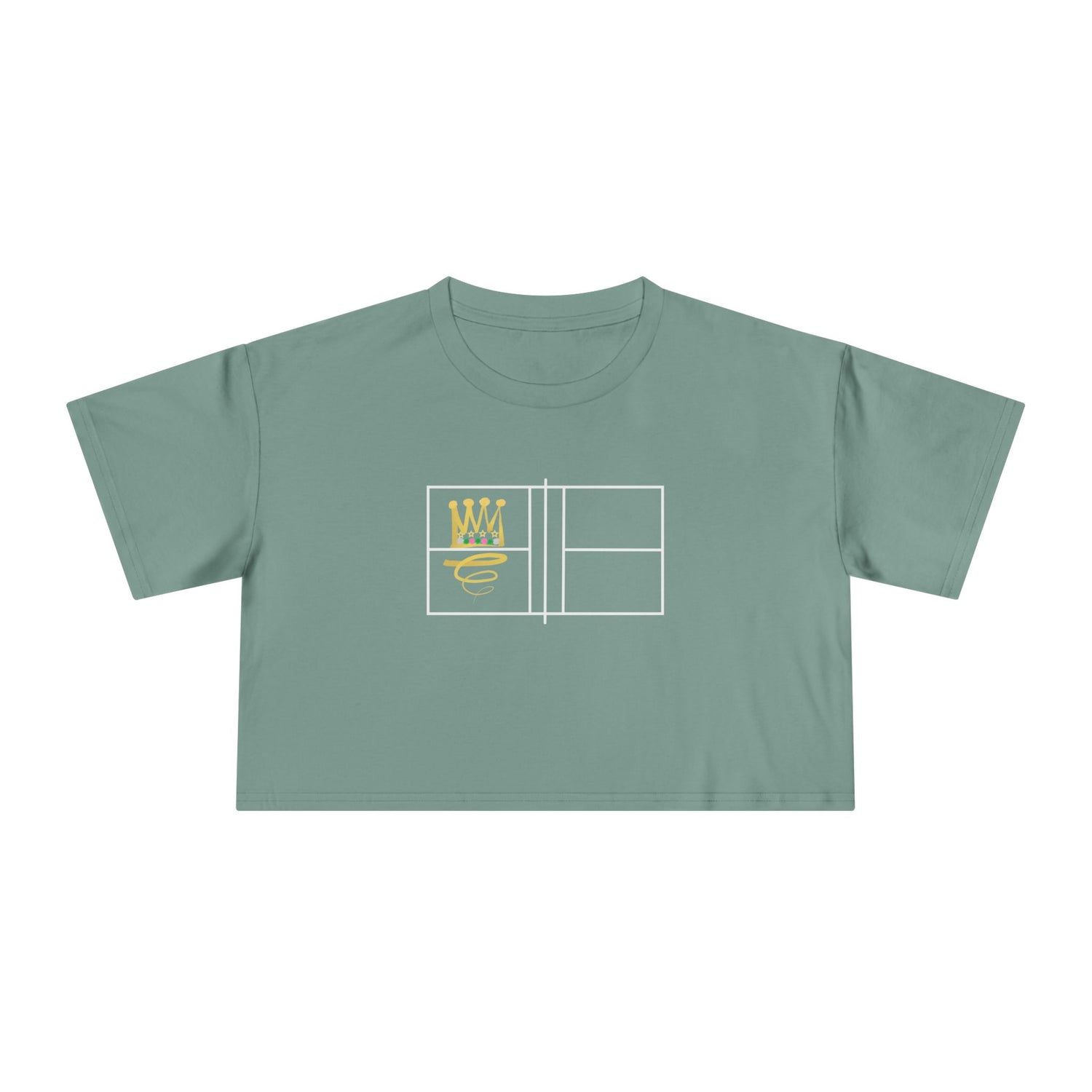 Pickleball Queen of the Court Design - Women's Cropped Tee